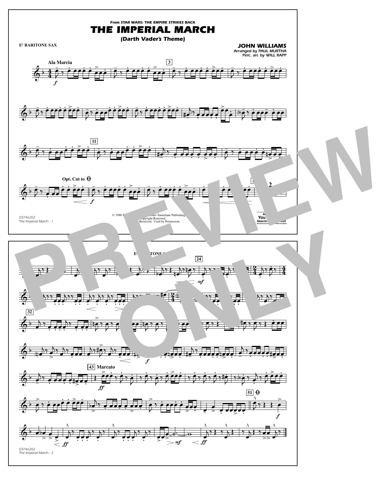 The Imperial March (Darth Vader’s Theme) – Eb Baritone Sax The Imperial March (Darth Vader’s Theme) – Eb Baritone Sax