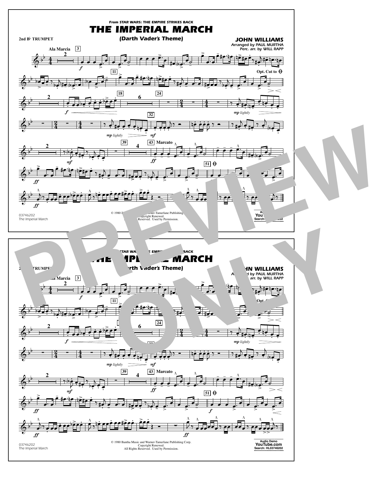 The Imperial March (Darth Vader’s Theme) – 2nd Bb Trumpet The Imperial March (Darth Vader’s Theme) – 2nd Bb Trumpet