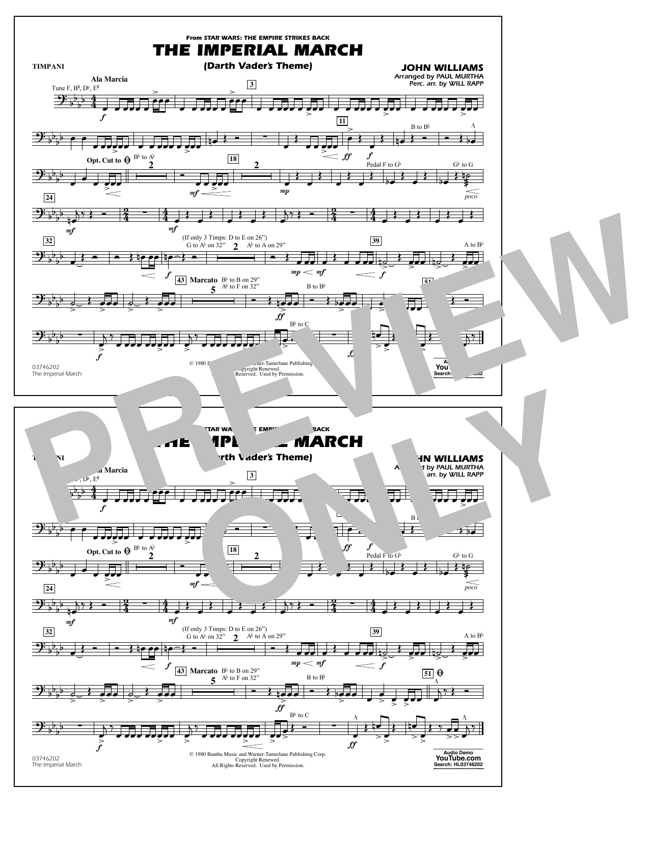 The Imperial March (Darth Vader’s Theme) – Timpani The Imperial March (Darth Vader’s Theme) – Timpani