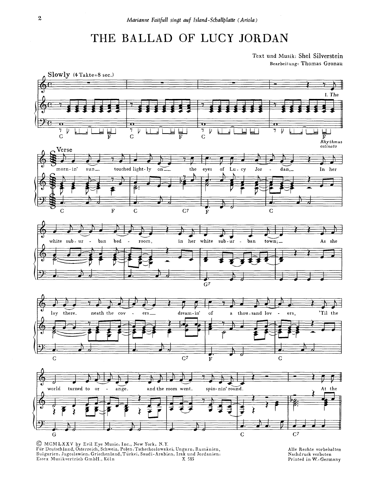 The Ballad Of Lucy Jordan The Ballad Of Lucy Jordan