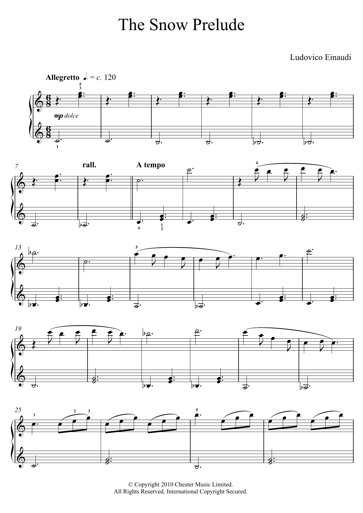 The Snow Prelude No. 3 In C Major The Snow Prelude No. 3 In C Major