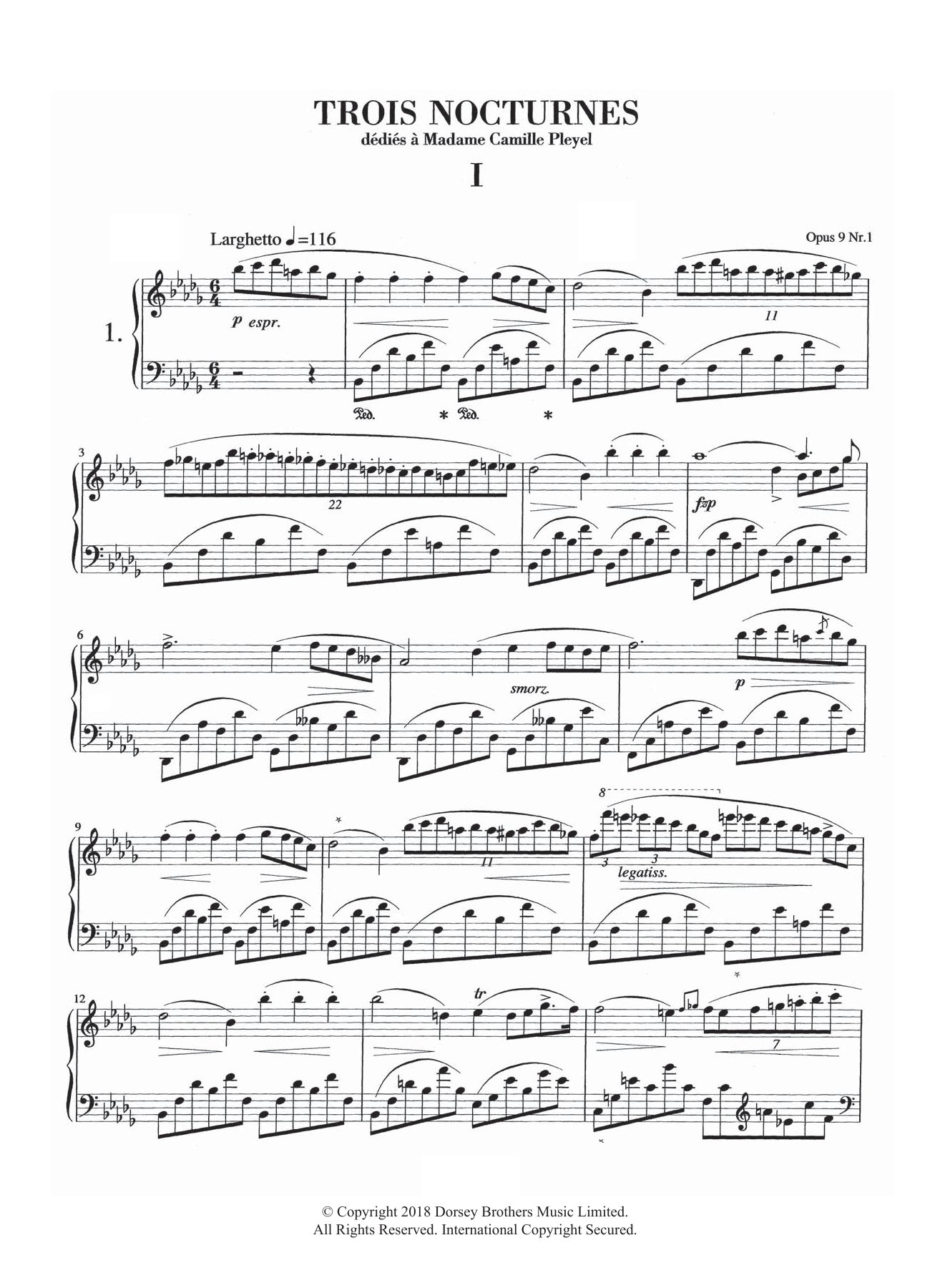 Nocturne in B Flat Minor, Op. 9, No. 1 Nocturne in B Flat Minor, Op. 9, No. 1