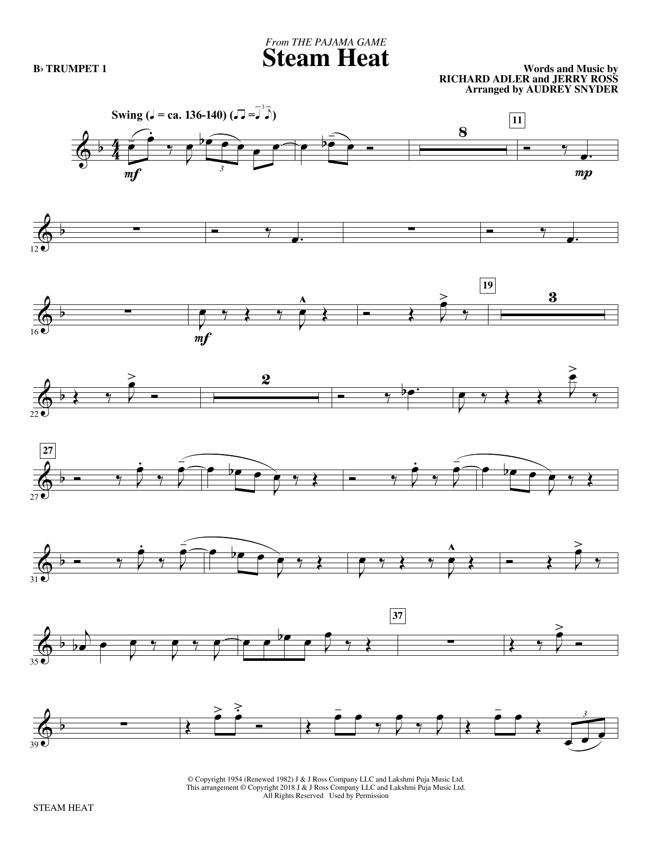 Steam Heat – Bb Trumpet 1 Steam Heat – Bb Trumpet 1