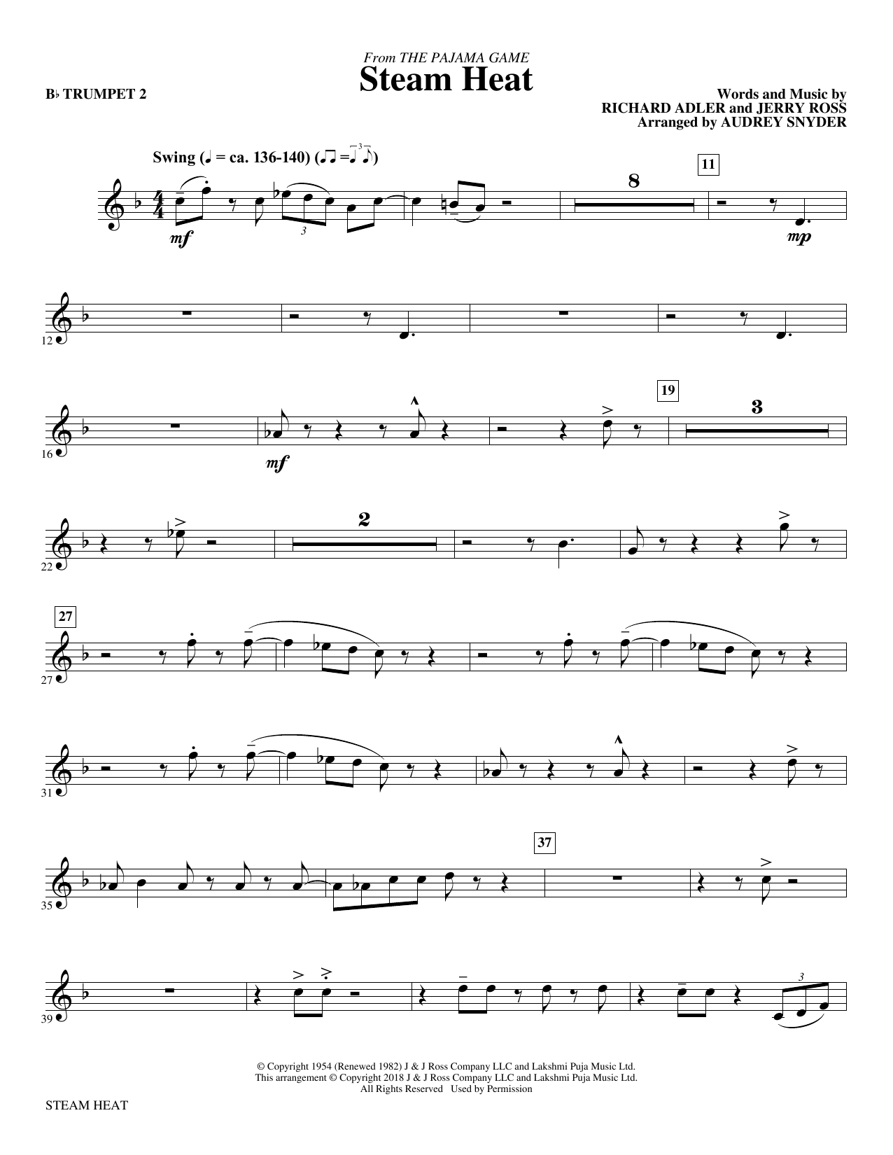 Steam Heat – Bb Trumpet 2 Steam Heat – Bb Trumpet 2