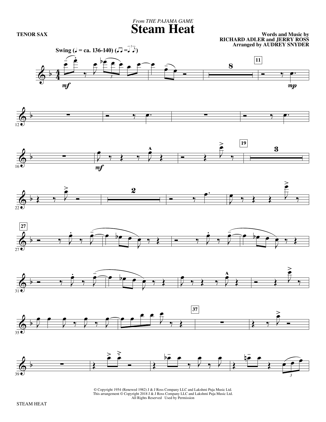 Steam Heat – Bb Tenor Saxophone Steam Heat – Bb Tenor Saxophone