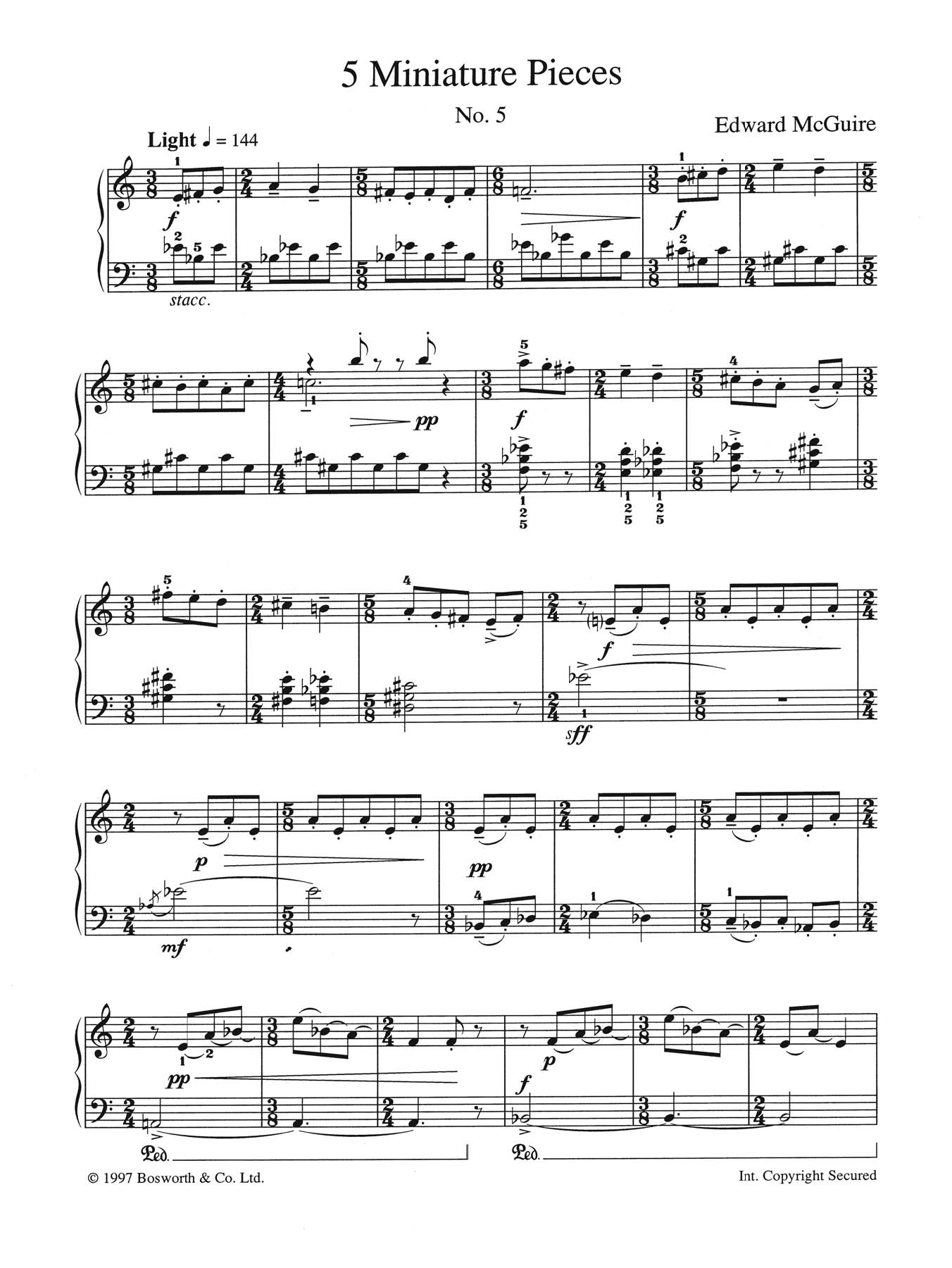 Five Miniature Pieces: No. 5 Five Miniature Pieces: No. 5