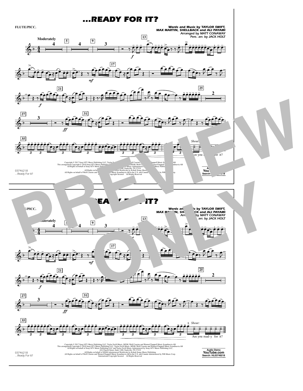 …Ready for It? – Flute/Piccolo …Ready for It? – Flute/Piccolo
