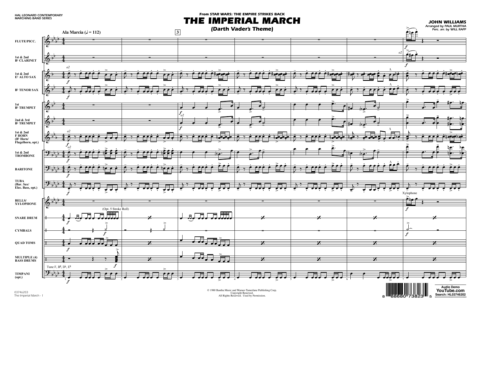 The Imperial March (Darth Vader’s Theme) – Conductor Score (Full Score) The Imperial March (Darth Vader’s Theme) – Conductor Score (Full Score)