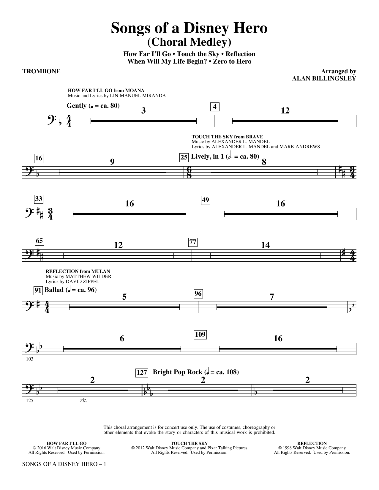 Songs of a Disney Hero – Trombone Songs of a Disney Hero – Trombone