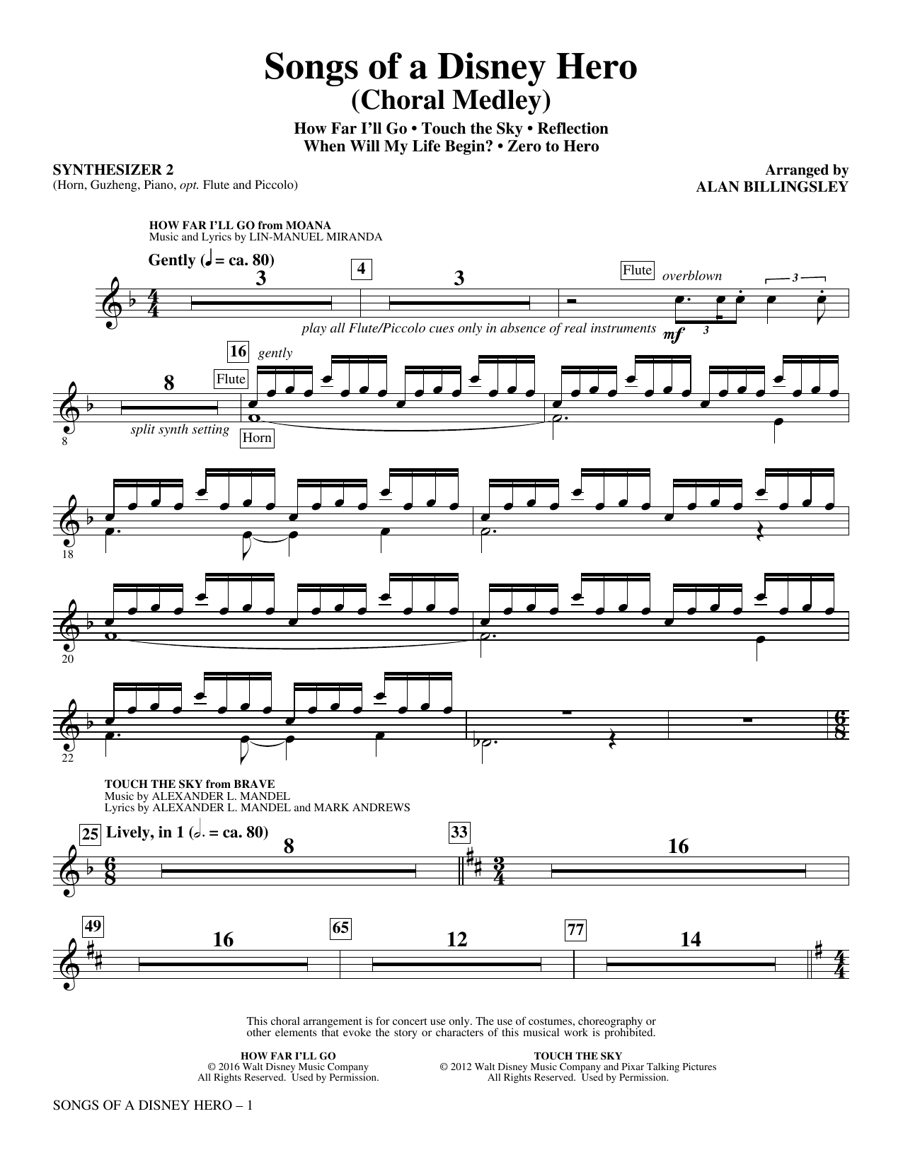 Songs of a Disney Hero – Synthesizer II (w/Flute/Picc.) Songs of a Disney Hero – Synthesizer II (w/Flute/Picc.)