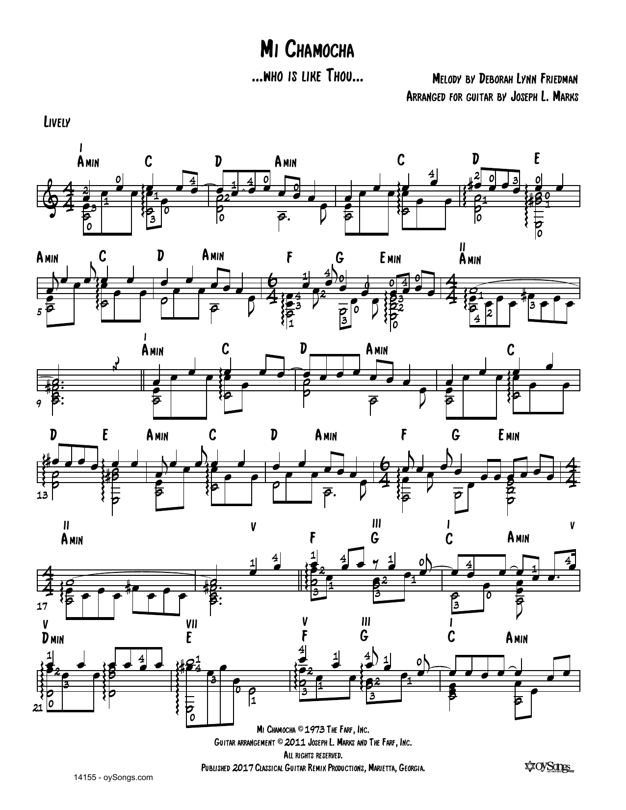 Oseh Shalom Vars 1, 2 (arr. Joe Marks) Oseh Shalom Vars 1, 2 (arr. Joe Marks)