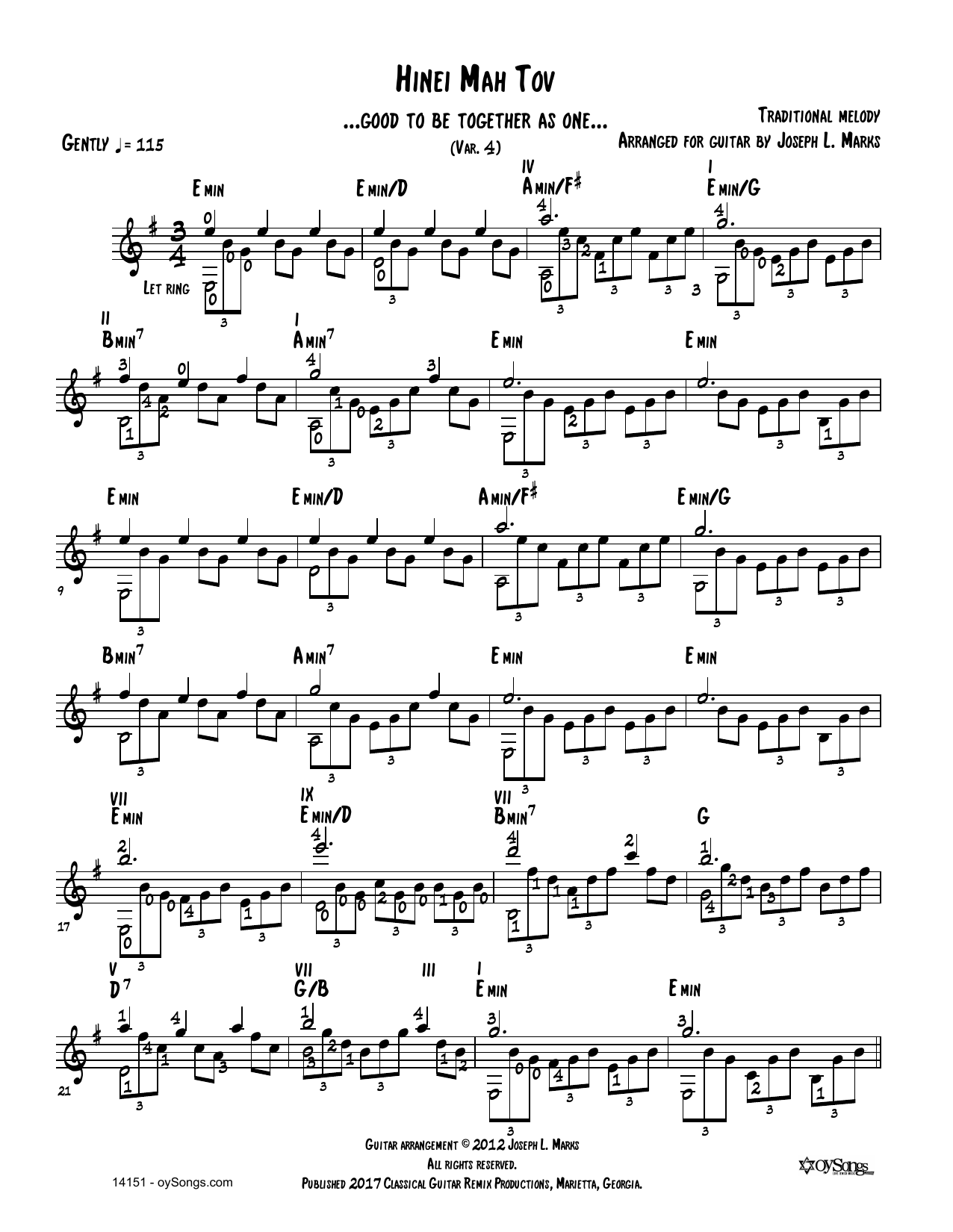 Heiveinu Shalom Aleichem Vars 1, 2, 3 (arr. Joe Marks) Heiveinu Shalom Aleichem Vars 1, 2, 3 (arr. Joe Marks)