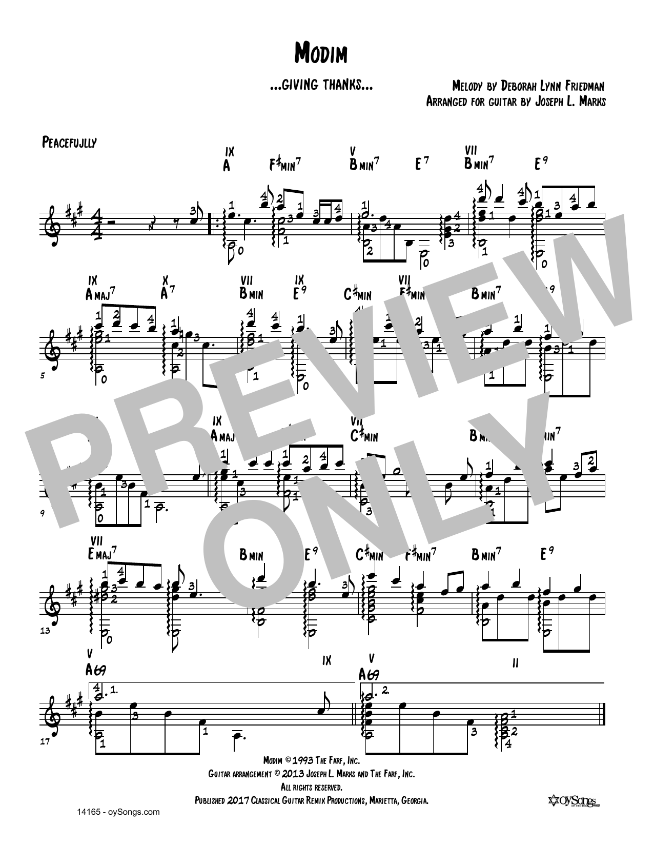 Modim (arr. Joe Marks) Modim (arr. Joe Marks)