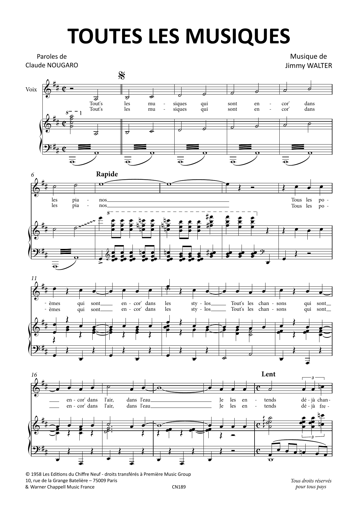 Toutes Les Musiques Toutes Les Musiques