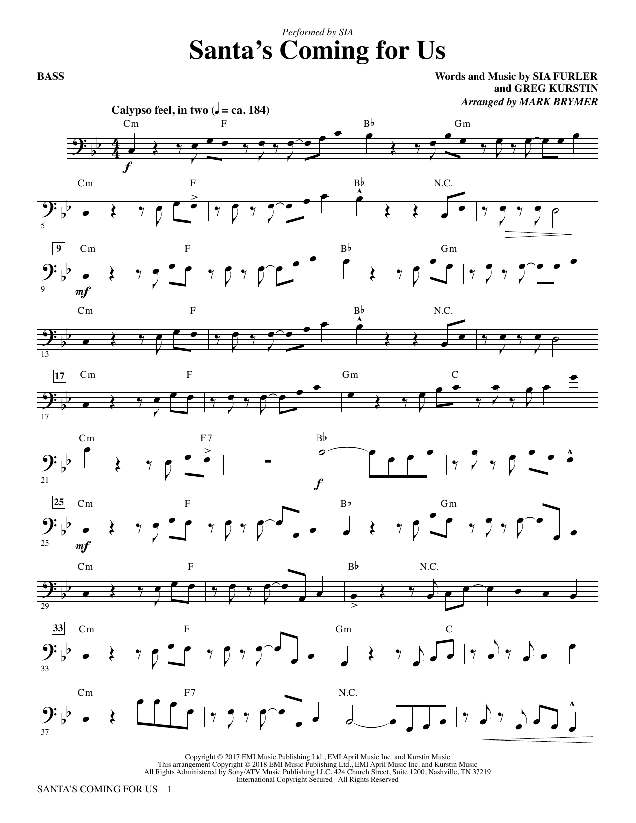 Santa’s Coming for Us – Bass Santa’s Coming for Us – Bass