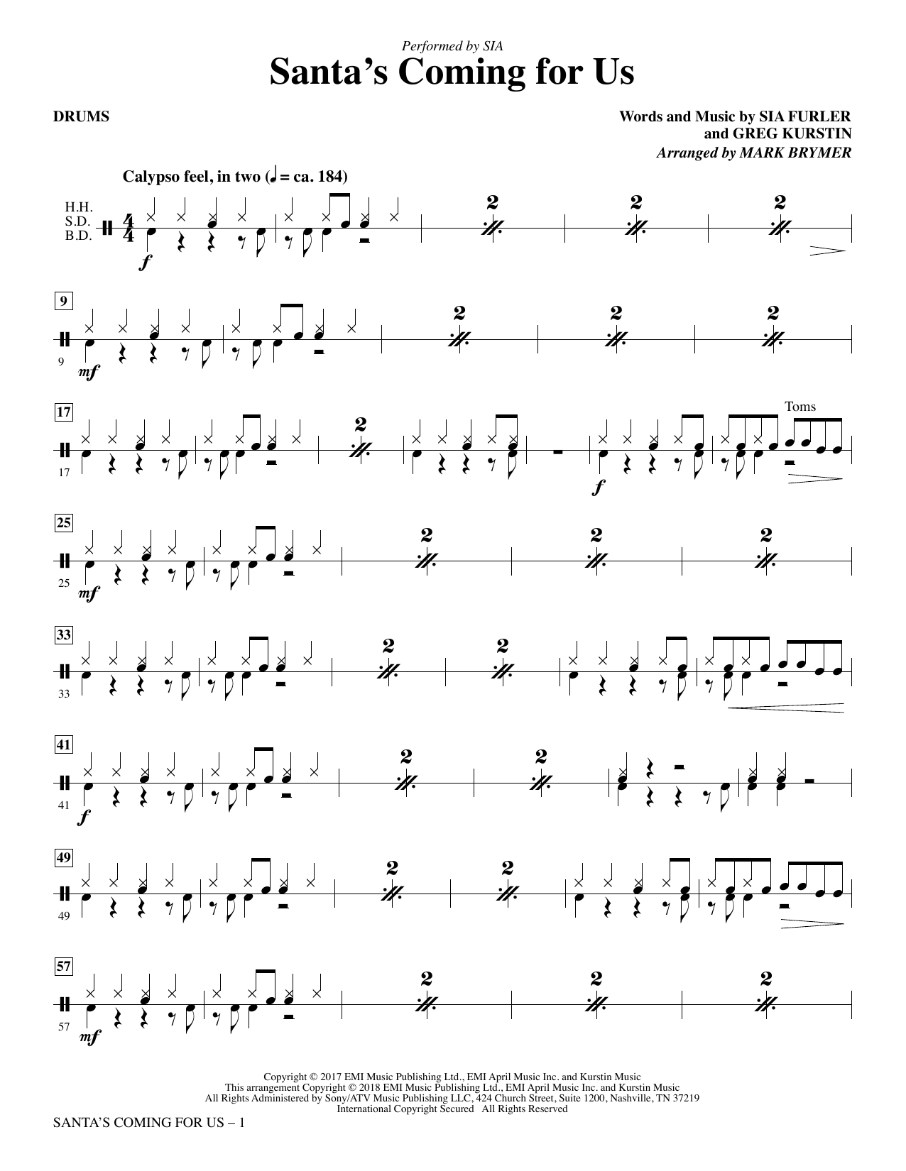 Santa’s Coming for Us – Drums Santa’s Coming for Us – Drums