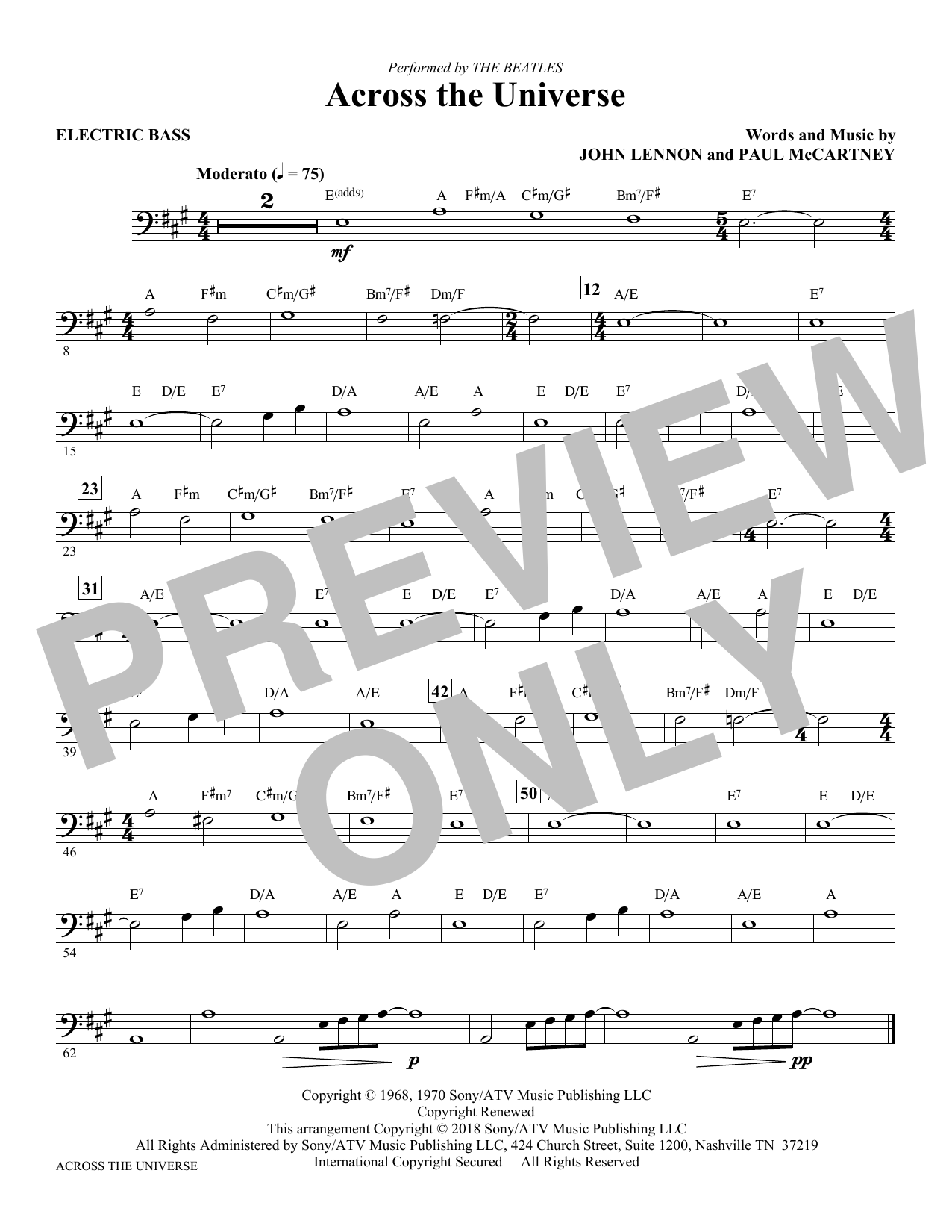Across the Universe – Bass Across the Universe – Bass