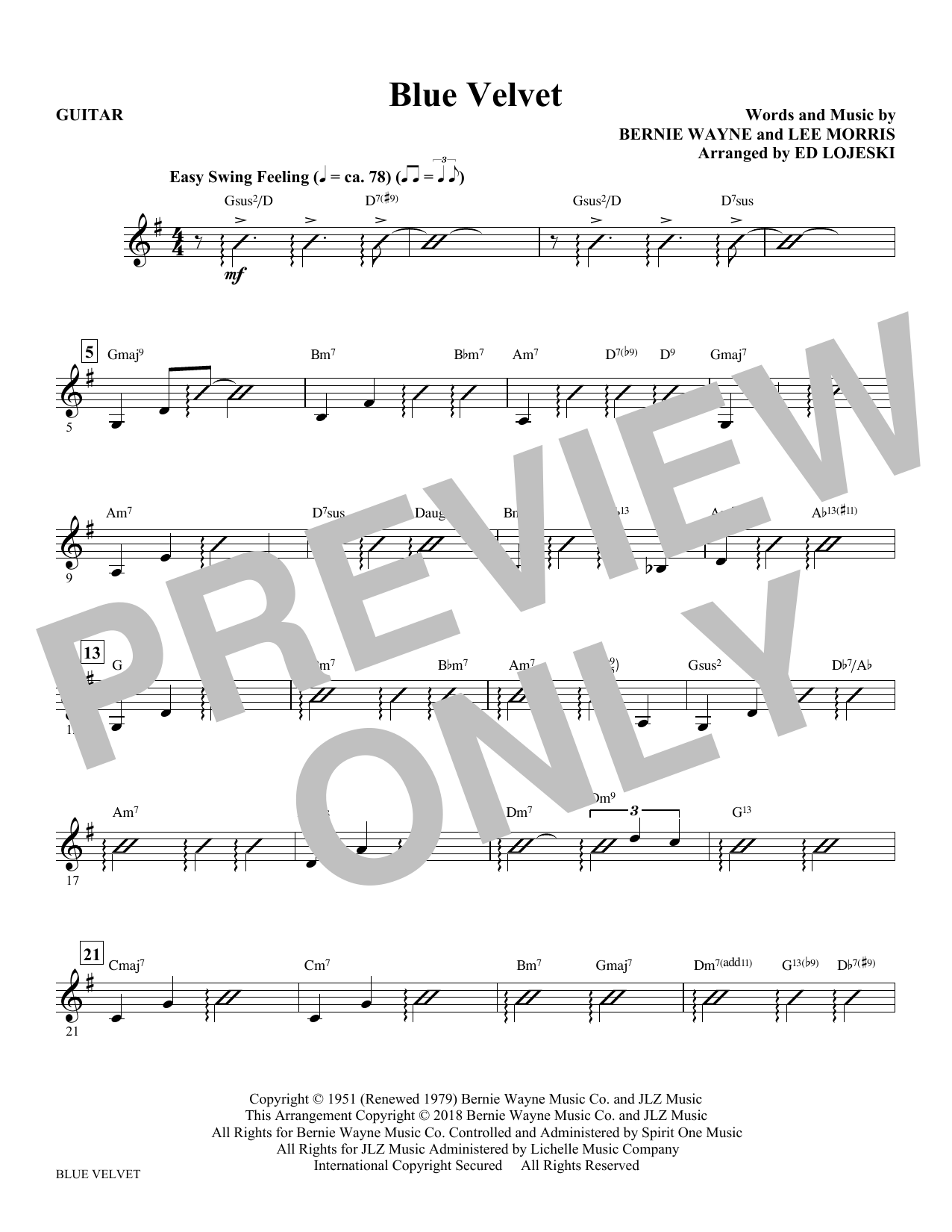 Blue Velvet – Guitar Blue Velvet – Guitar