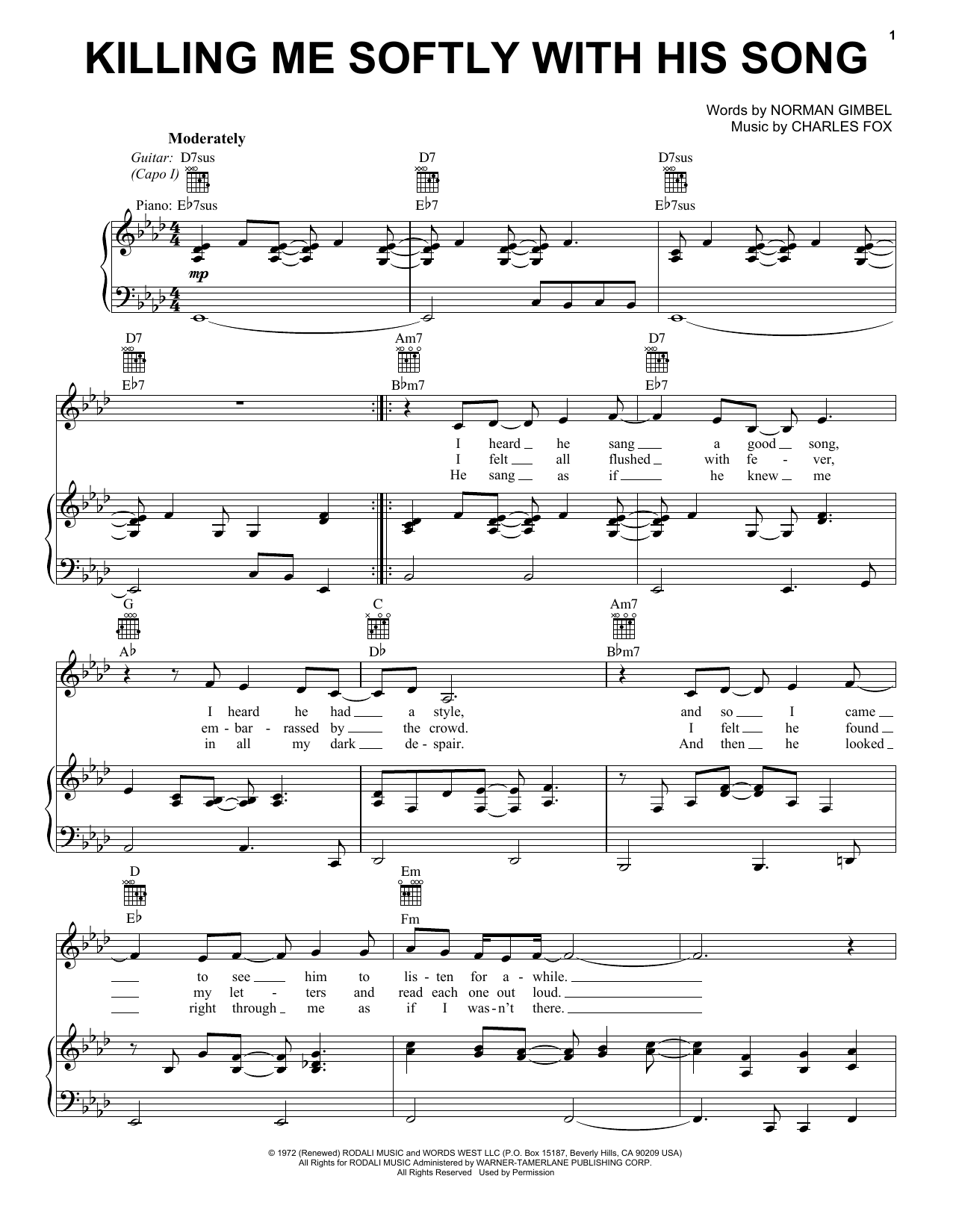 Killing Me Softly With His Song