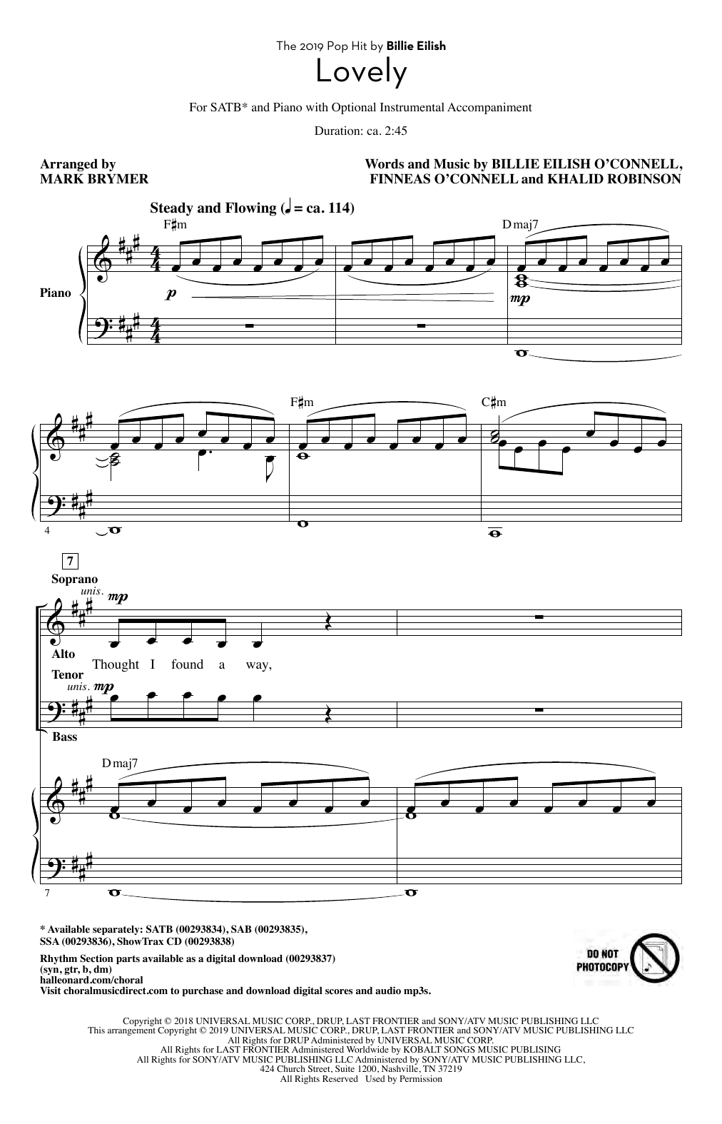 Lovely (from 13 Reasons Why) (arr. Mark Brymer)