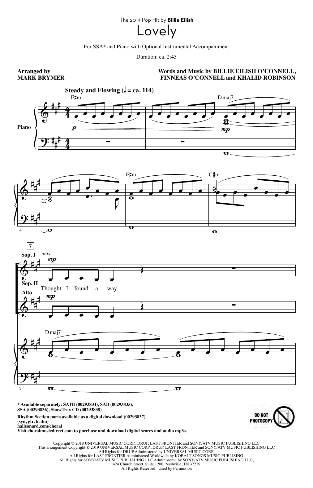 Lovely (from 13 Reasons Why) (arr. Mark Brymer)