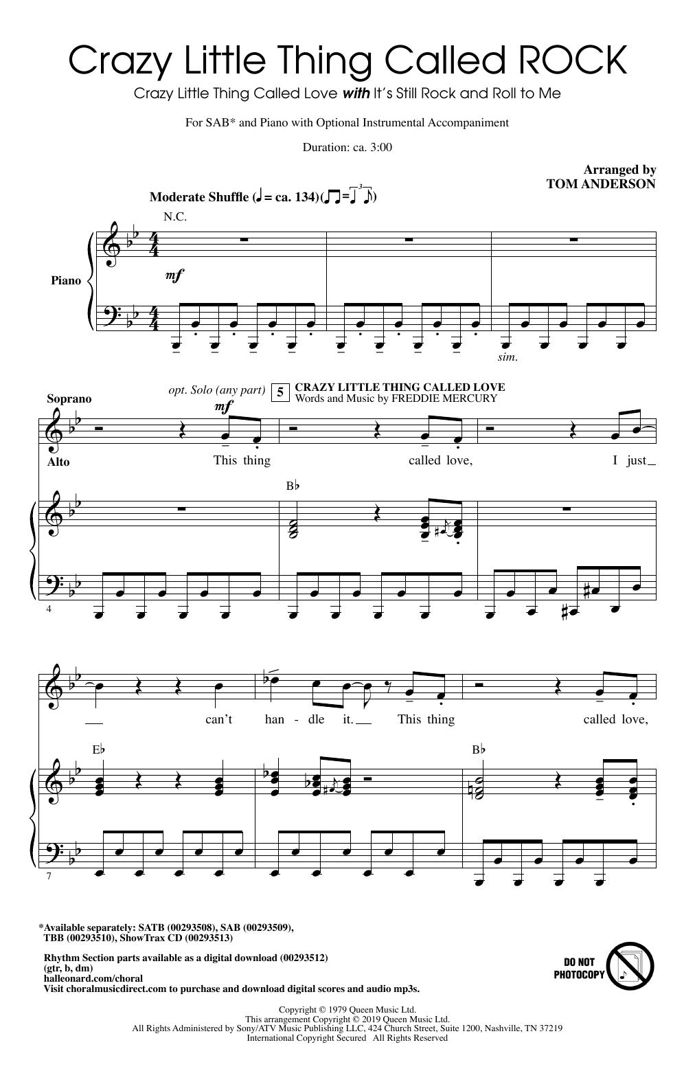 Crazy Little Thing Called ROCK (arr. Tom Anderson)