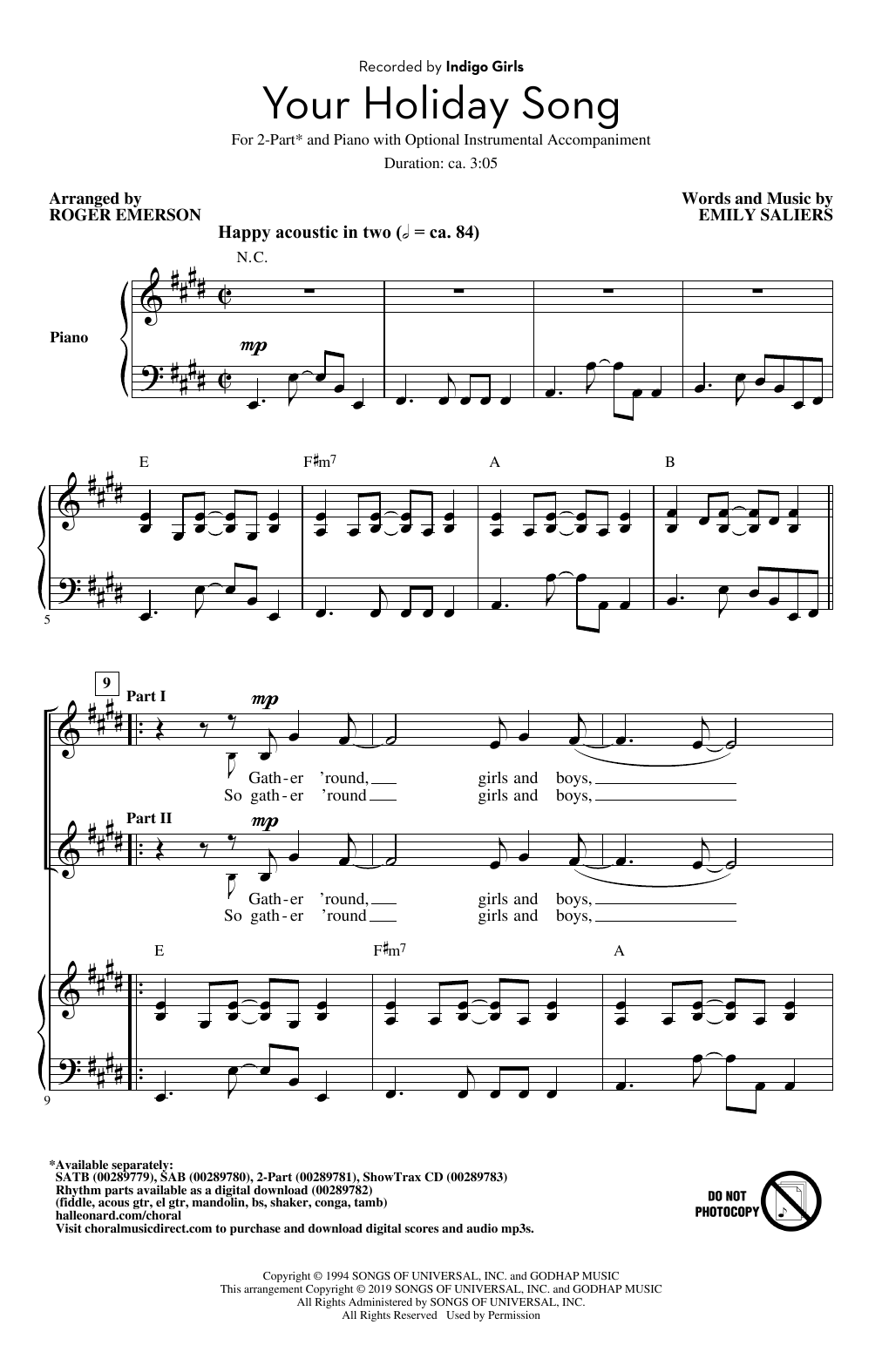 Your Holiday Song (arr. Roger Emerson)