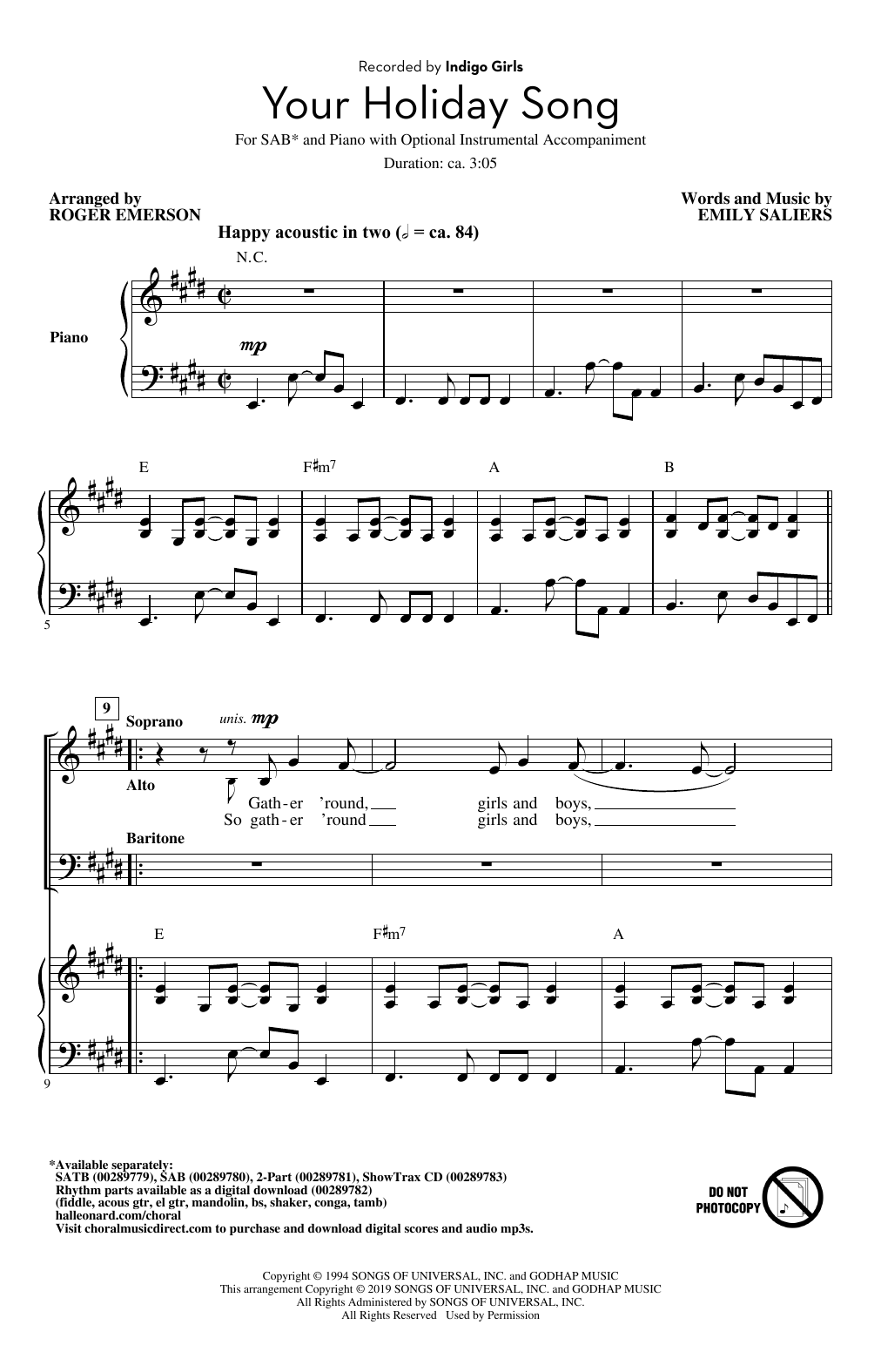 Your Holiday Song (arr. Roger Emerson)