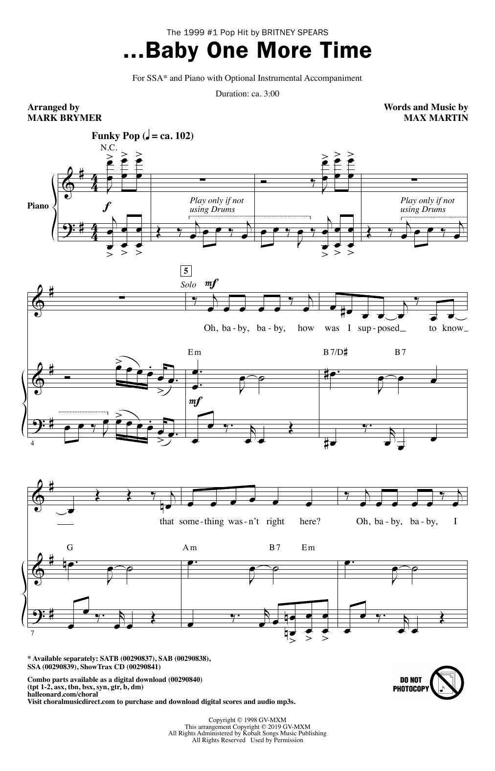 …Baby One More Time (arr. Mark Brymer)