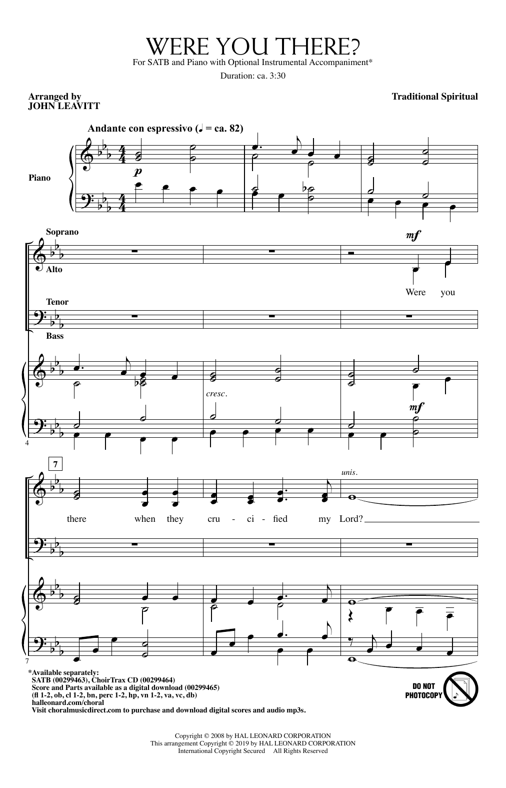 Were You There? (arr. John Leavitt)