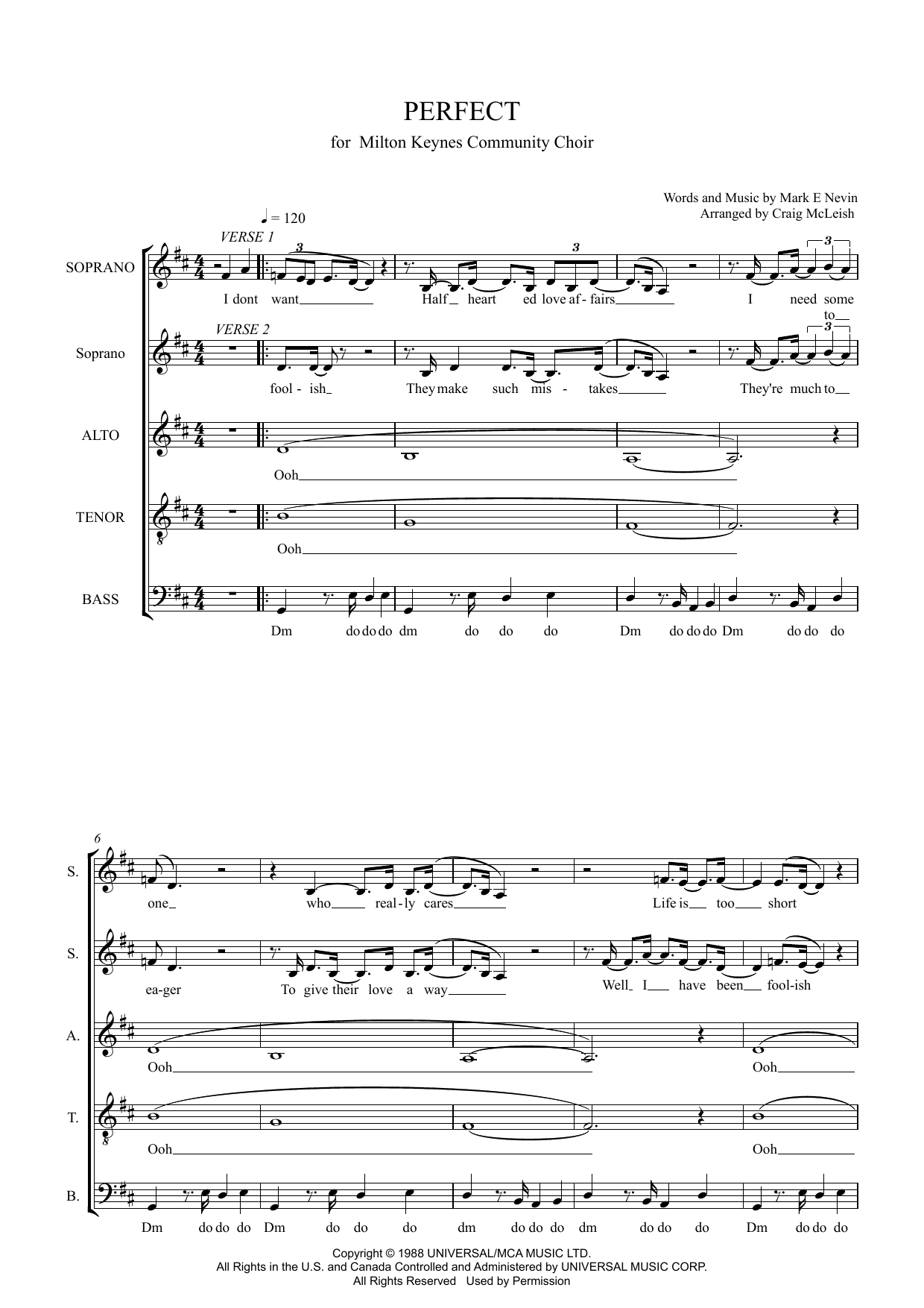 Perfect (arr. Craig McLeish) Perfect (arr. Craig McLeish)