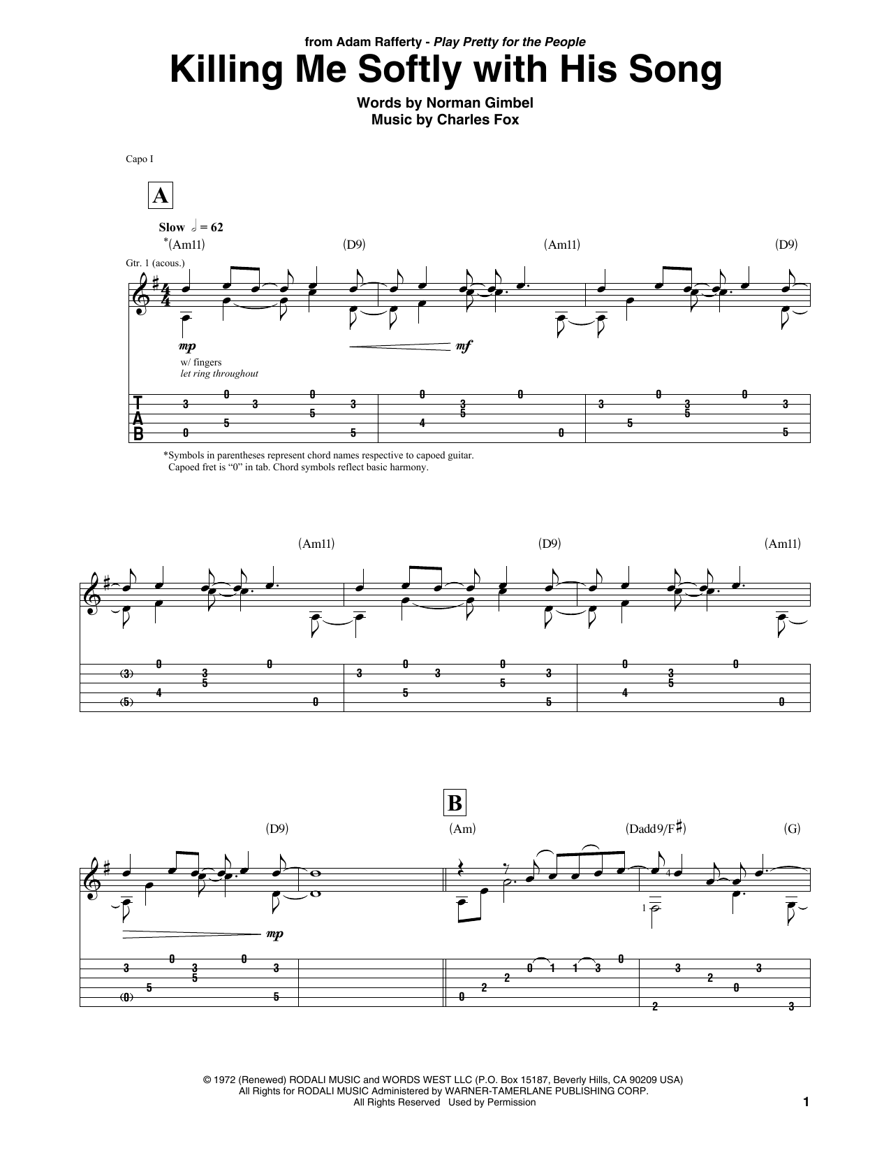 Killing Me Softly With His Song