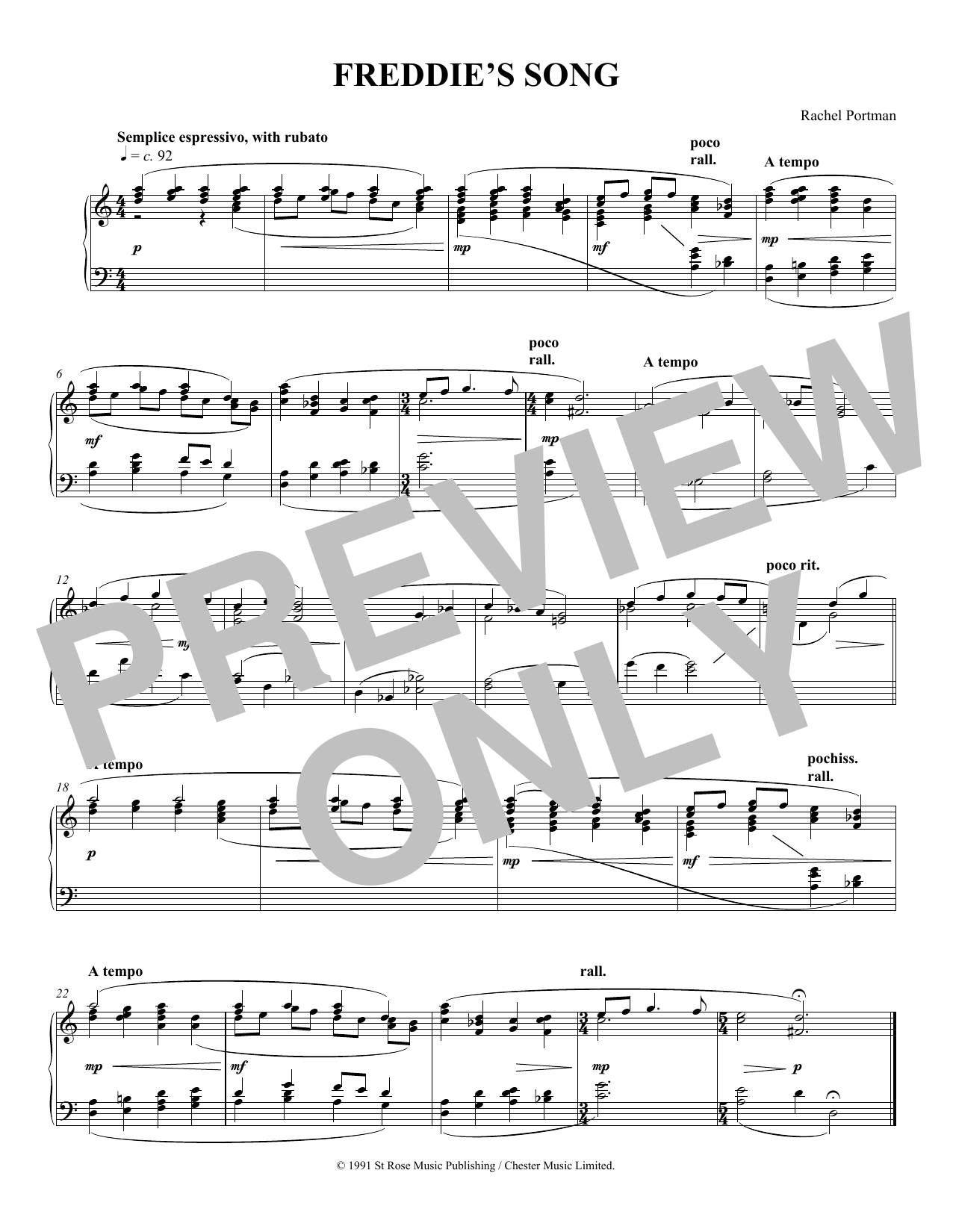 Freddie’s Song Freddie’s Song