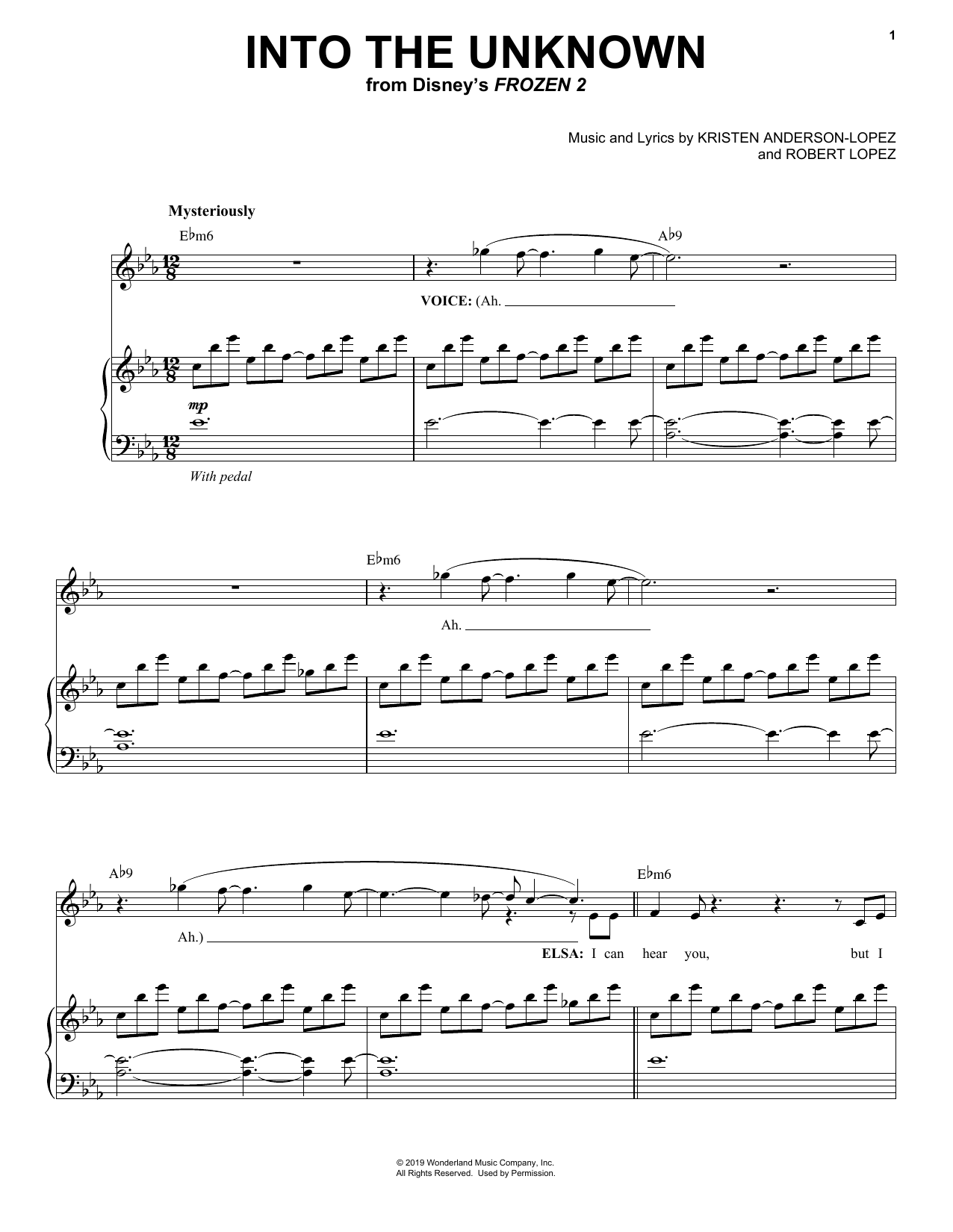 Into The Unknown (from Disney’s Frozen 2) Into The Unknown (from Disney’s Frozen 2)