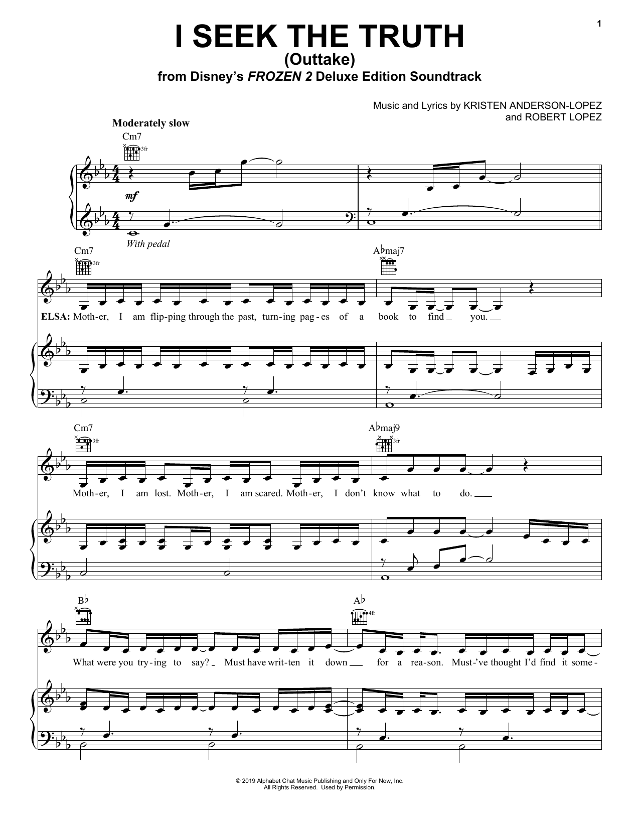 I Seek The Truth – Outtake (from Disney’s Frozen 2) I Seek The Truth – Outtake (from Disney’s Frozen 2)