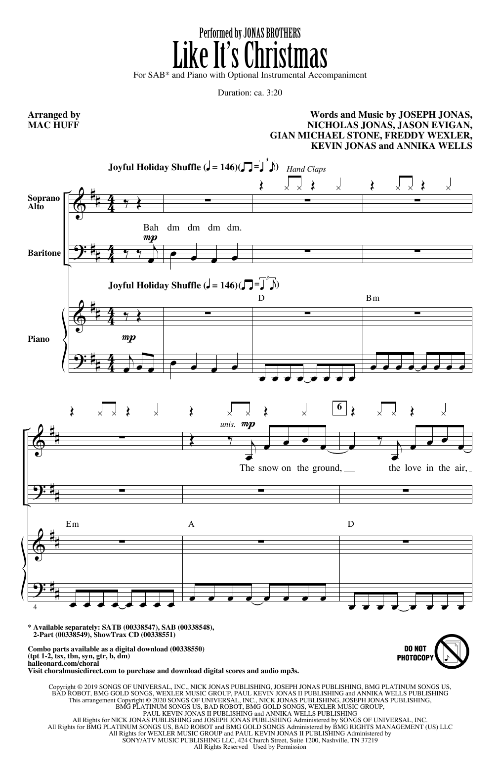 Like It’s Christmas (arr. Mac Huff)