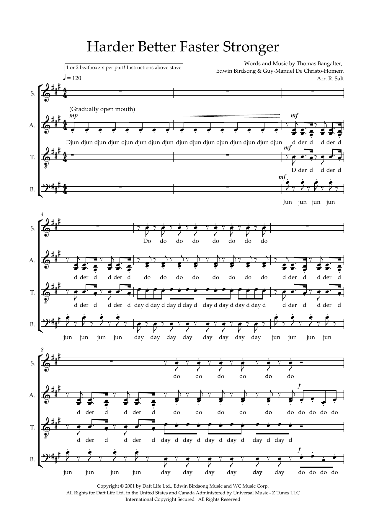 Harder, Better, Faster, Stronger (arr. Richard Salt) Harder, Better, Faster, Stronger (arr. Richard Salt)