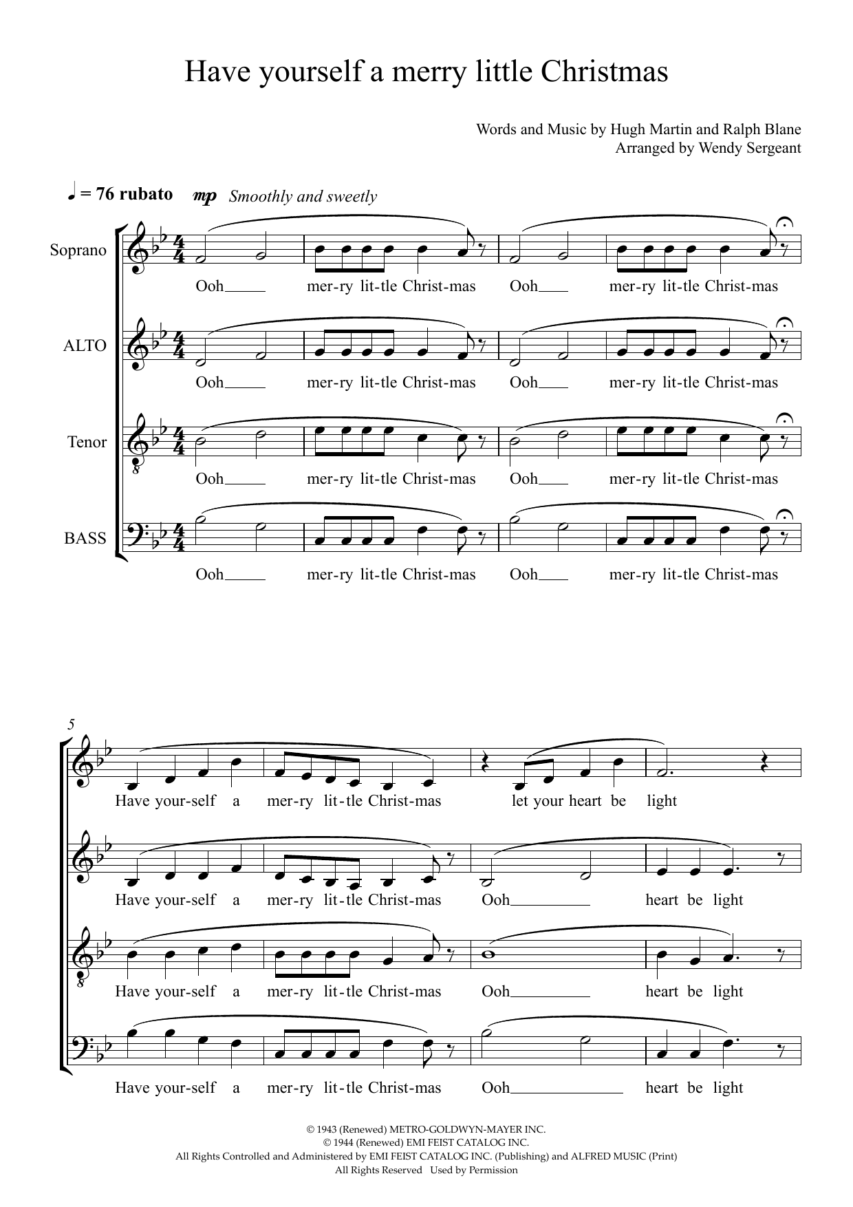 Have Yourself a Merry Little Christmas (arr. Wendy Sergeant) Have Yourself a Merry Little Christmas (arr. Wendy Sergeant)
