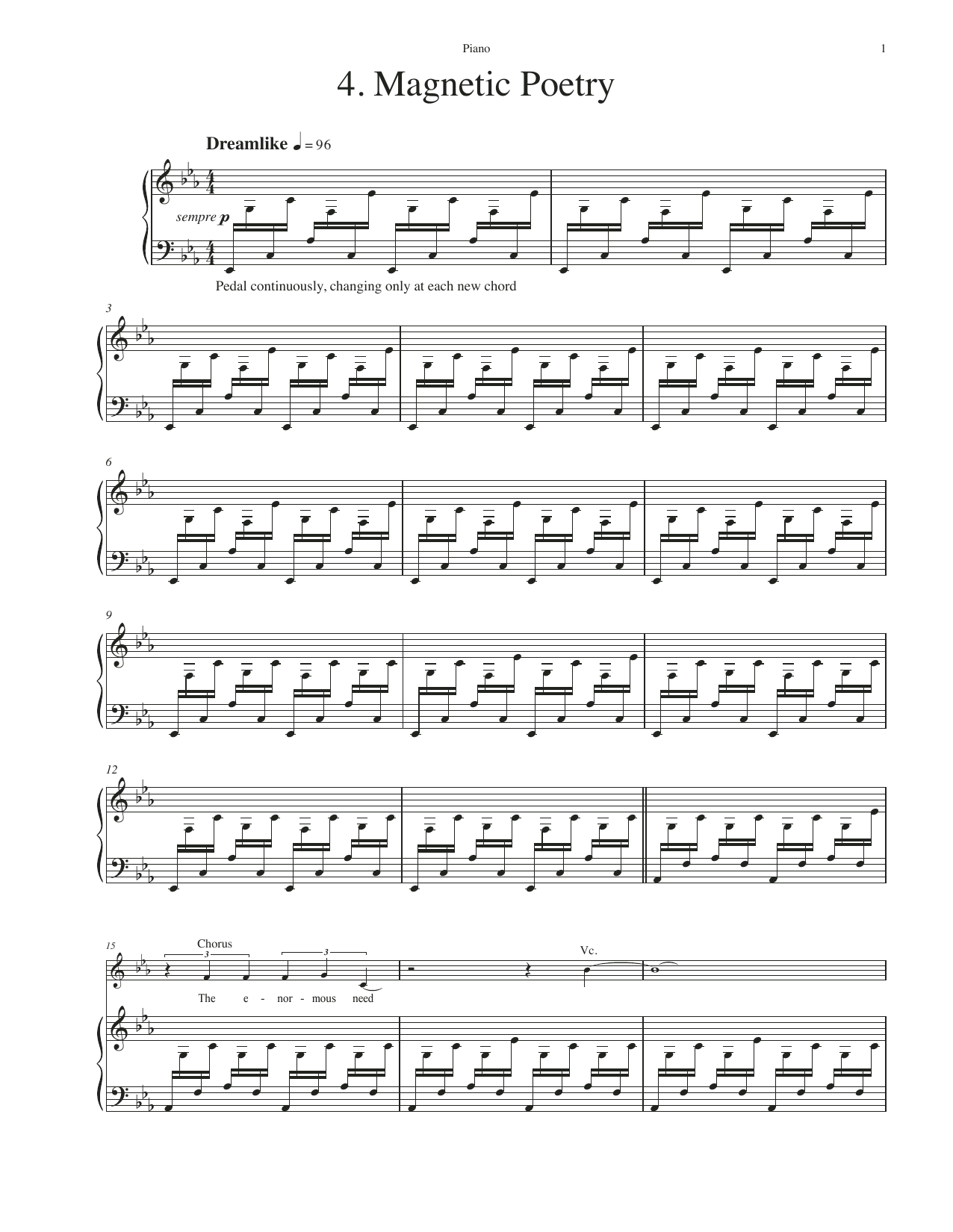 Magnetic Poetry (from The Sacred Veil) – Piano Accompaniment Magnetic Poetry (from The Sacred Veil) – Piano Accompaniment