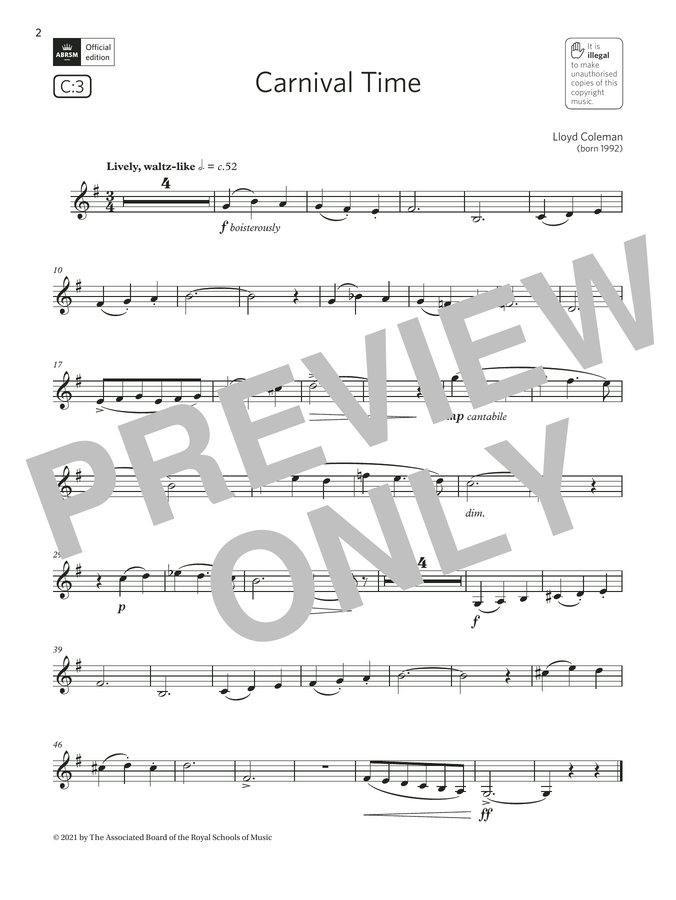 Carnival Time (Grade 2 List C3 from the ABRSM Clarinet syllabus from 2022) Carnival Time (Grade 2 List C3 from the ABRSM Clarinet syllabus from 2022)