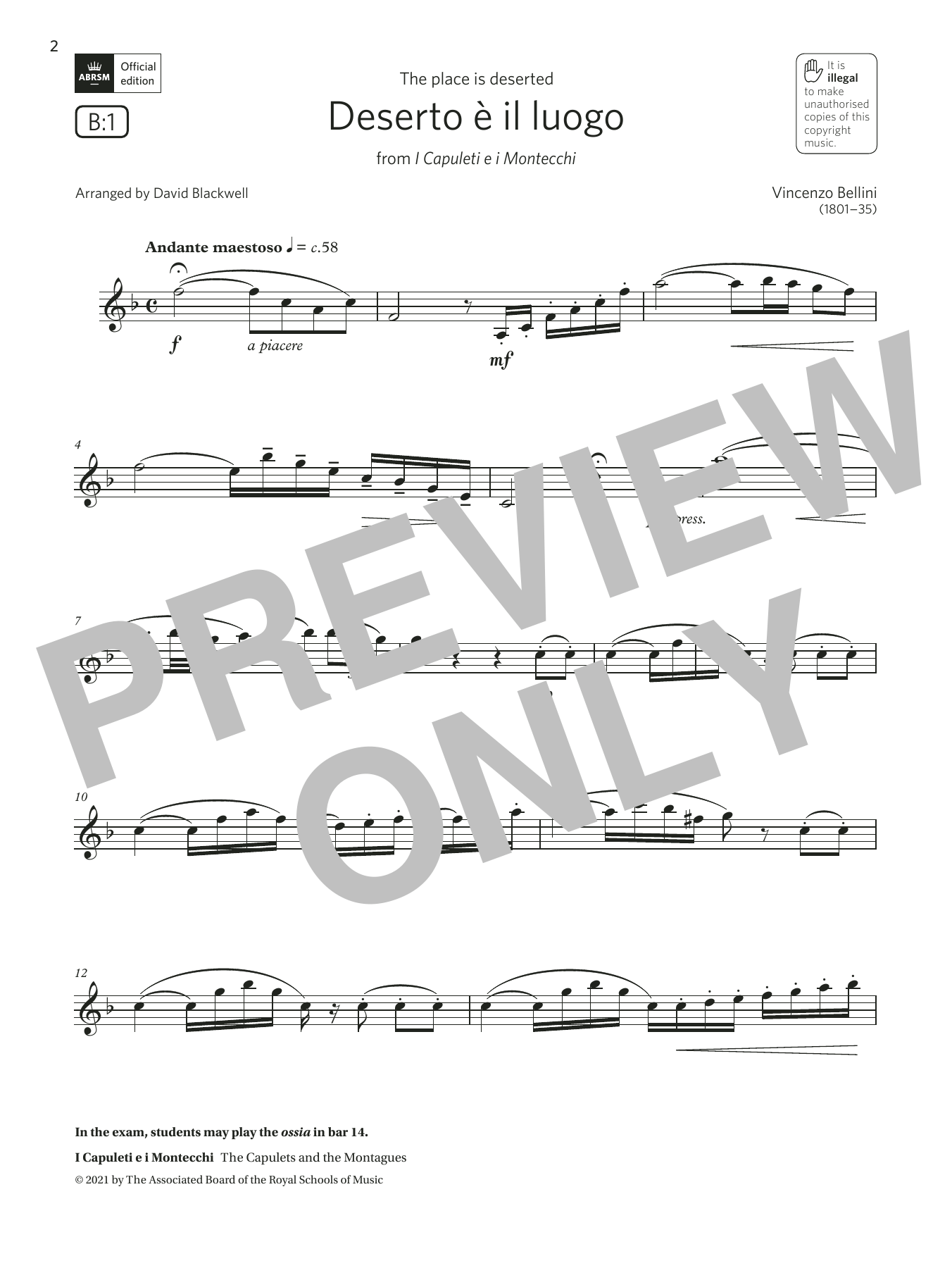 Deserto è il luogo (Grade 5 List B1 from the ABRSM Clarinet syllabus from 2022) Deserto è il luogo (Grade 5 List B1 from the ABRSM Clarinet syllabus from 2022)