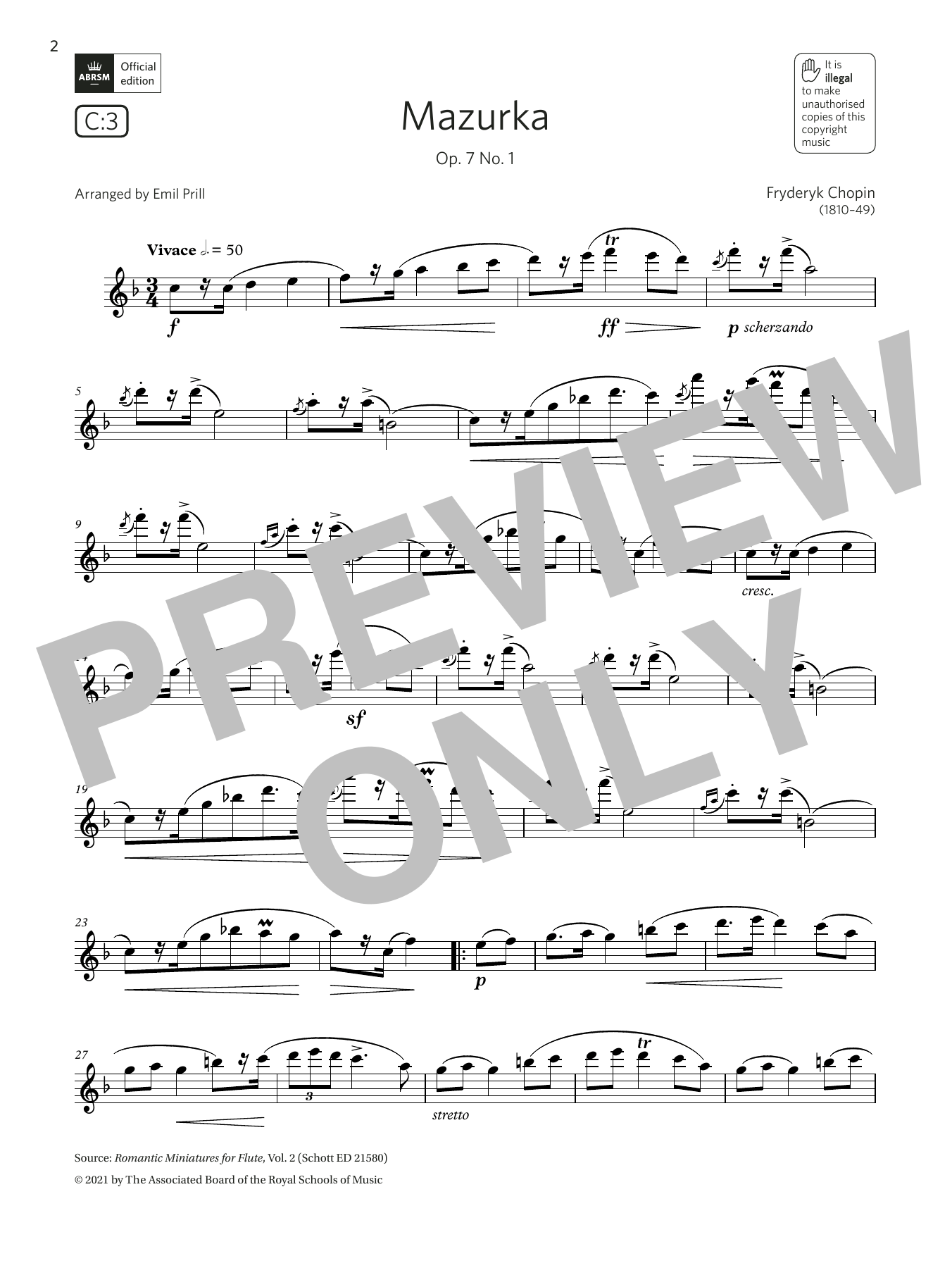 Mazurka, Op. 7 No. 1 (Grade 5 List C3 from the ABRSM Flute syllabus from 2022) Mazurka, Op. 7 No. 1 (Grade 5 List C3 from the ABRSM Flute syllabus from 2022)