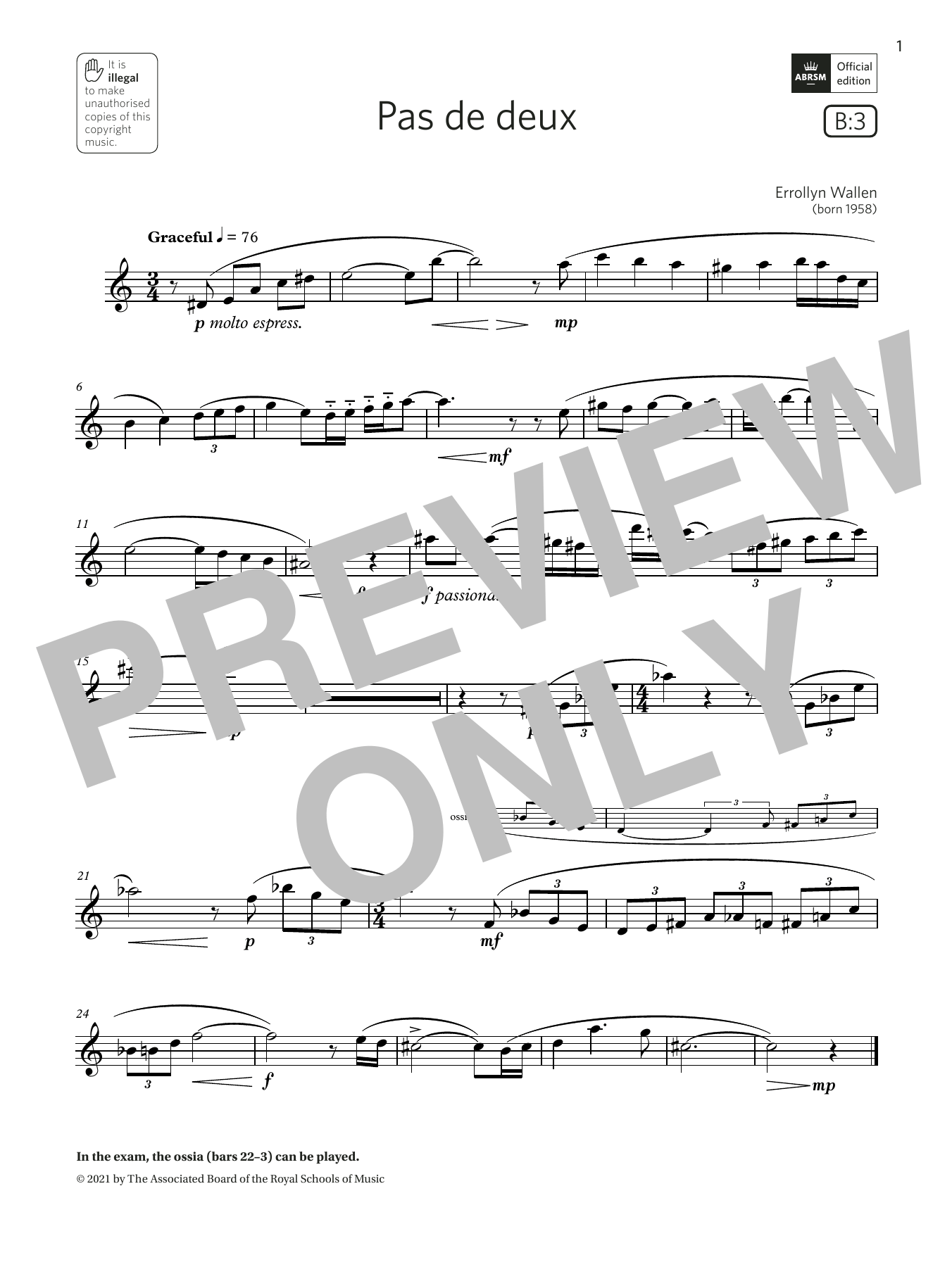 Pas de deux (Grade 4 List B3 from the ABRSM Saxophone syllabus from 2022) Pas de deux (Grade 4 List B3 from the ABRSM Saxophone syllabus from 2022)