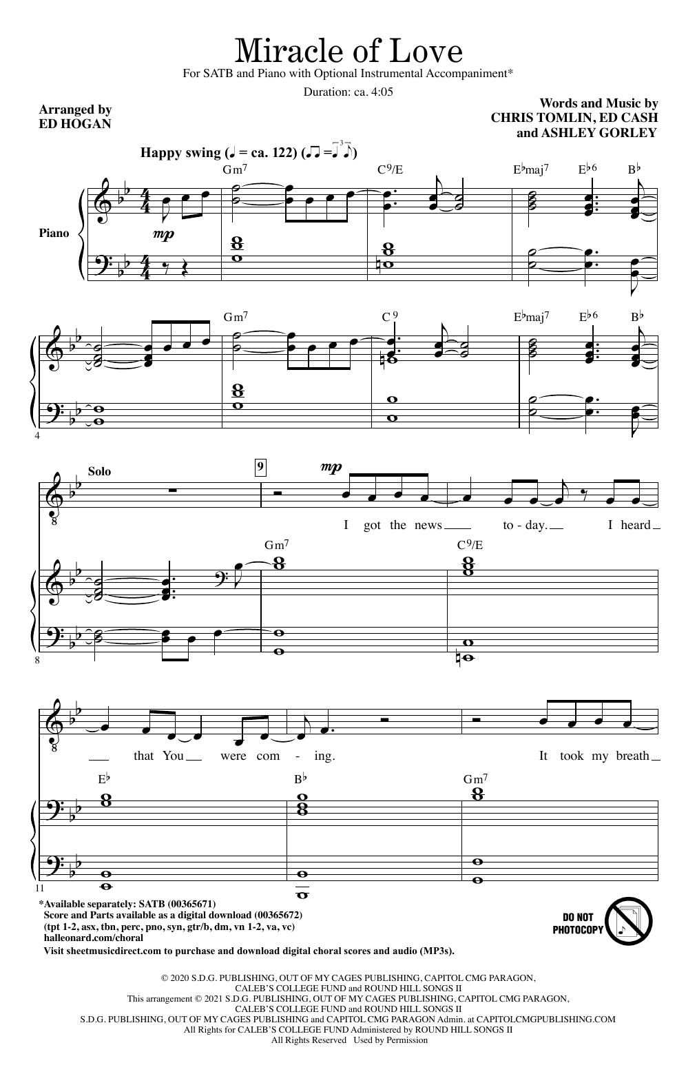 Miracle Of Love (arr. Ed Hogan)