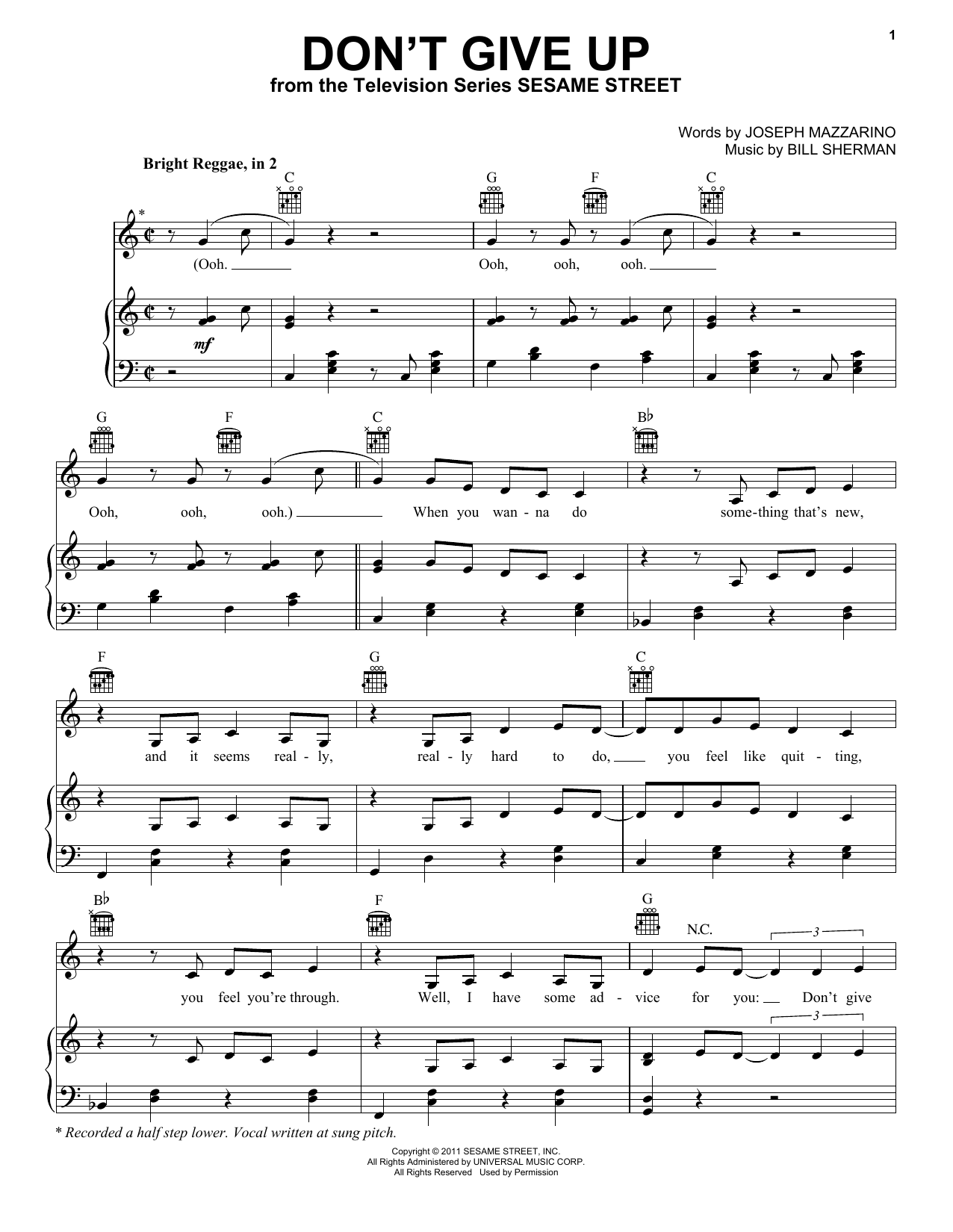 Don’t Give Up (from Sesame Street) Don’t Give Up (from Sesame Street)
