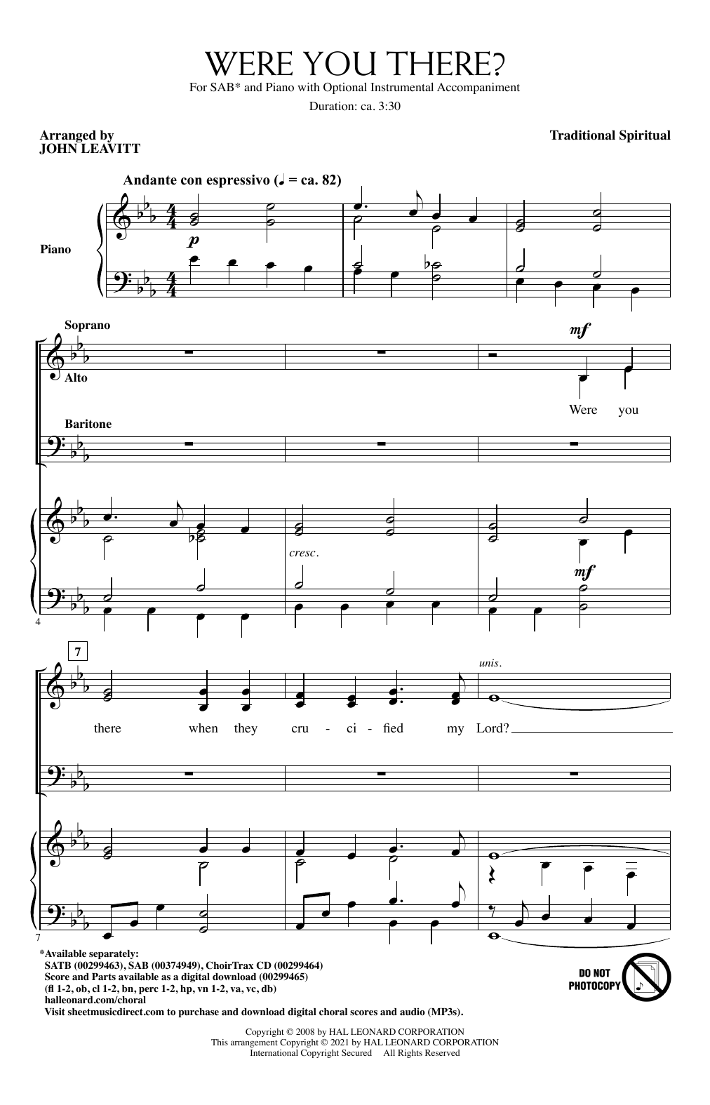 Were You There? (arr. John Leavitt)