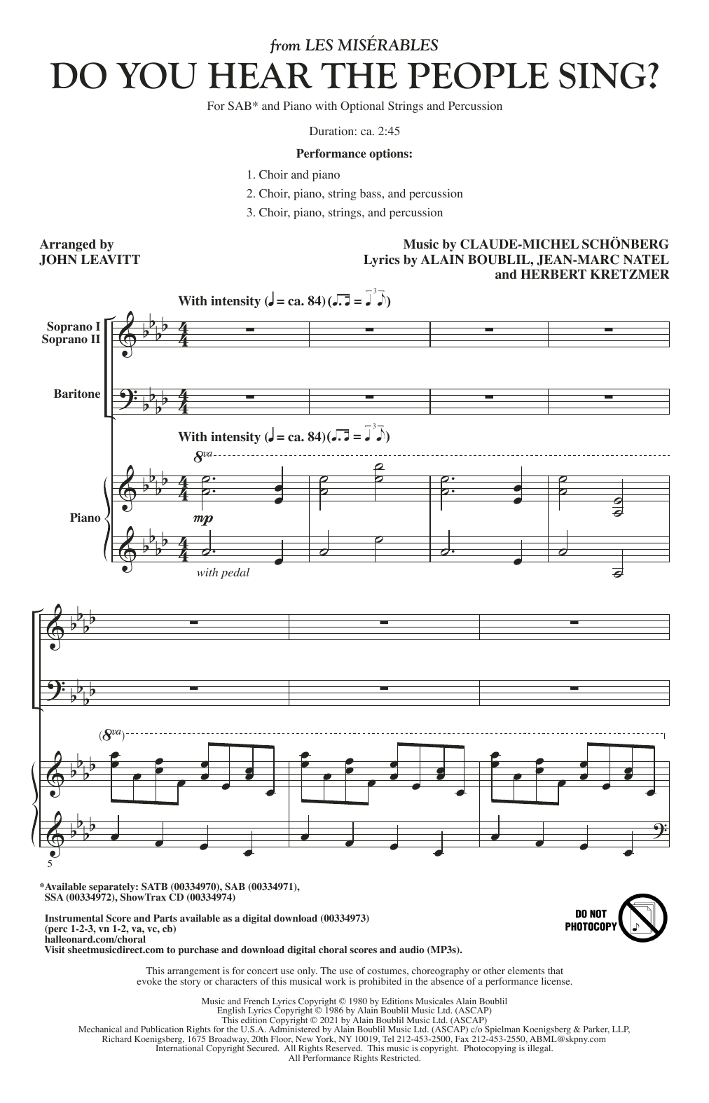 Do You Hear The People Sing? (from Les Misérables) (arr. John Leavitt)