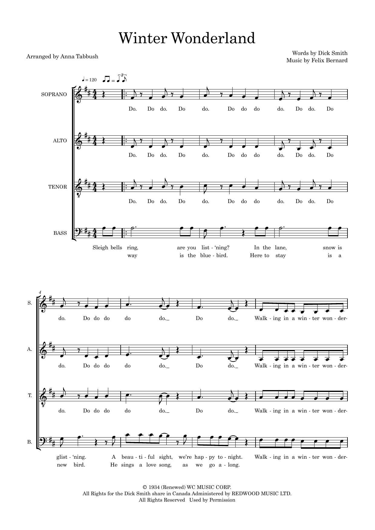 Winter Wonderland (arr. Anna Tabbush) Winter Wonderland (arr. Anna Tabbush)