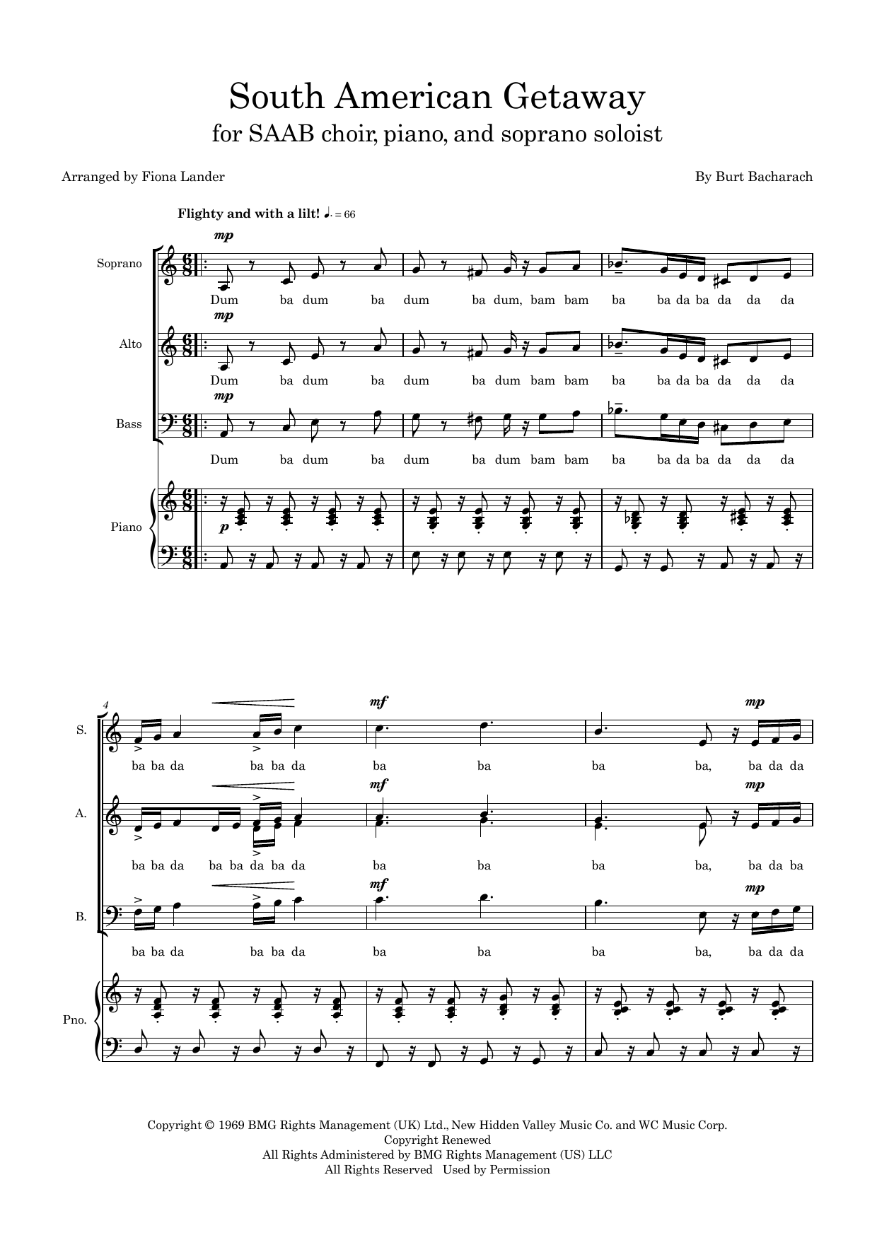 South American Getaway (arr. Fiona Lander) South American Getaway (arr. Fiona Lander)