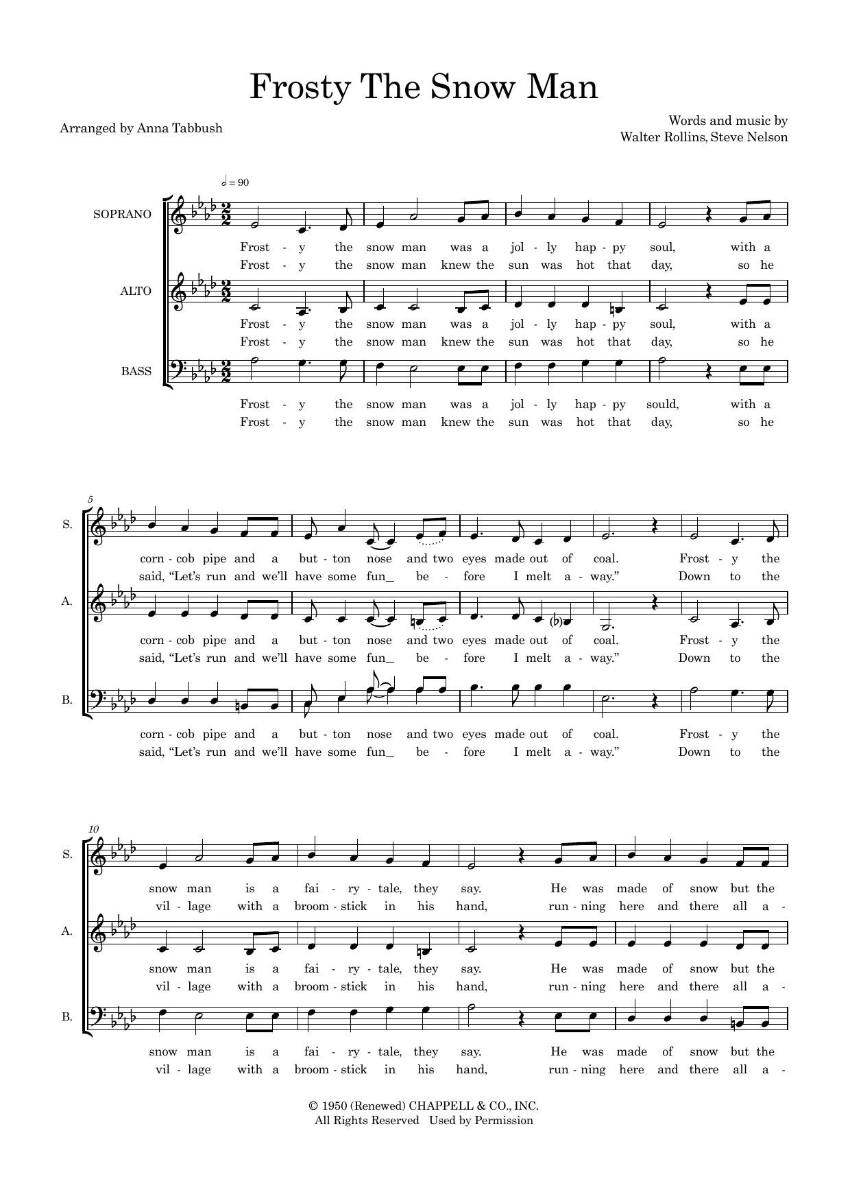 Frosty The Snow Man (arr. Anna Tabbush) Frosty The Snow Man (arr. Anna Tabbush)